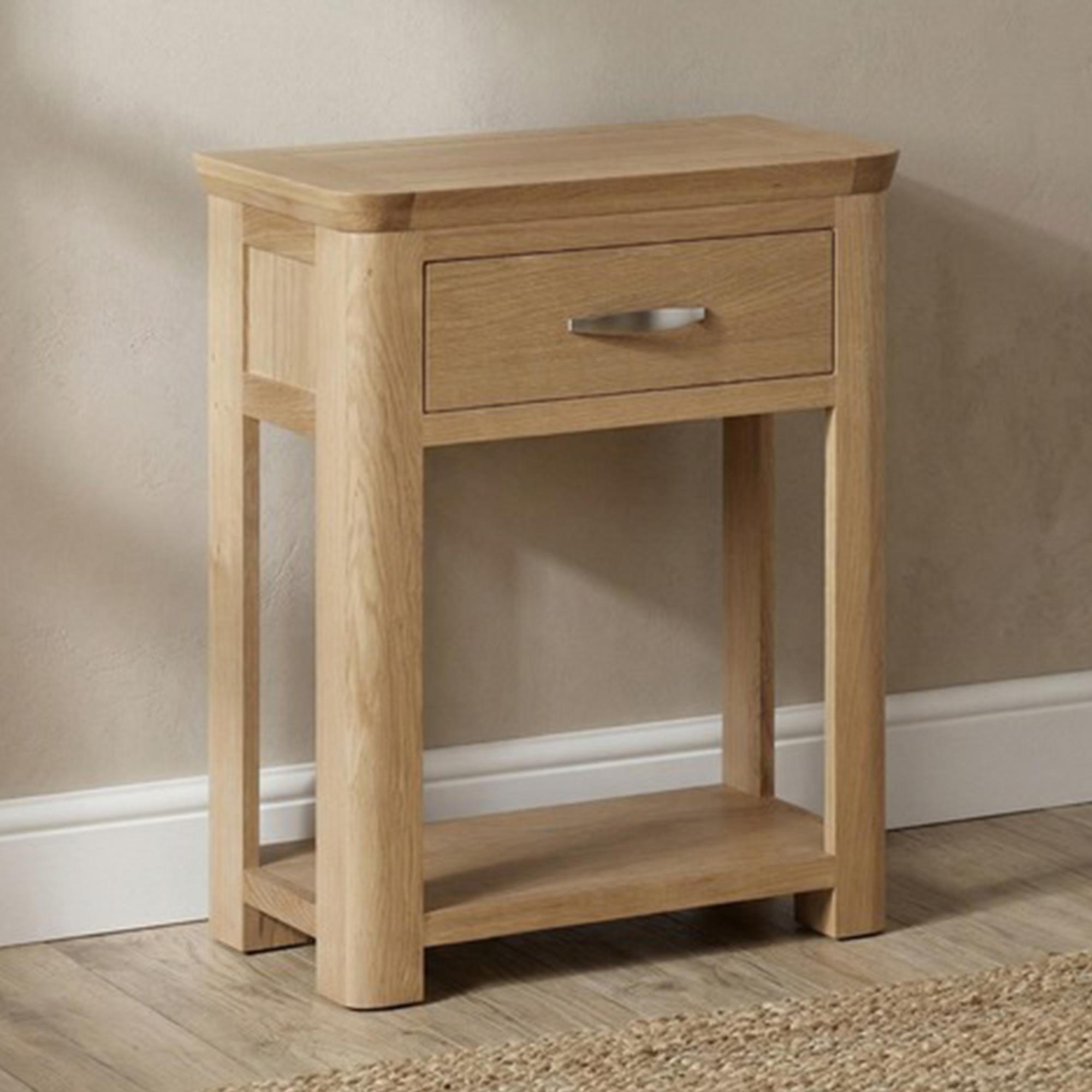 Treviso Oak Side Table - 1 Drawer
