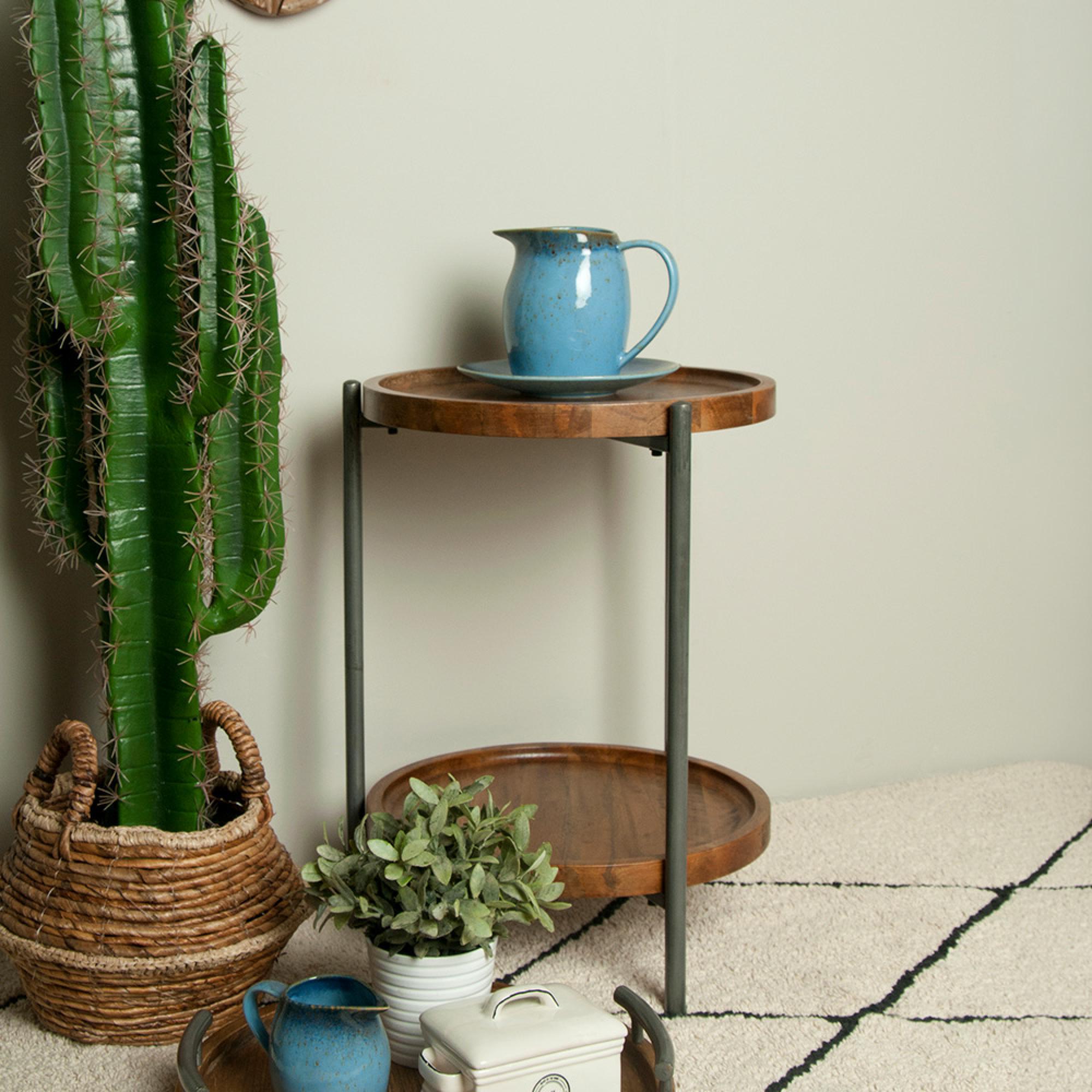 Evansville Mango Wood End Table - Round