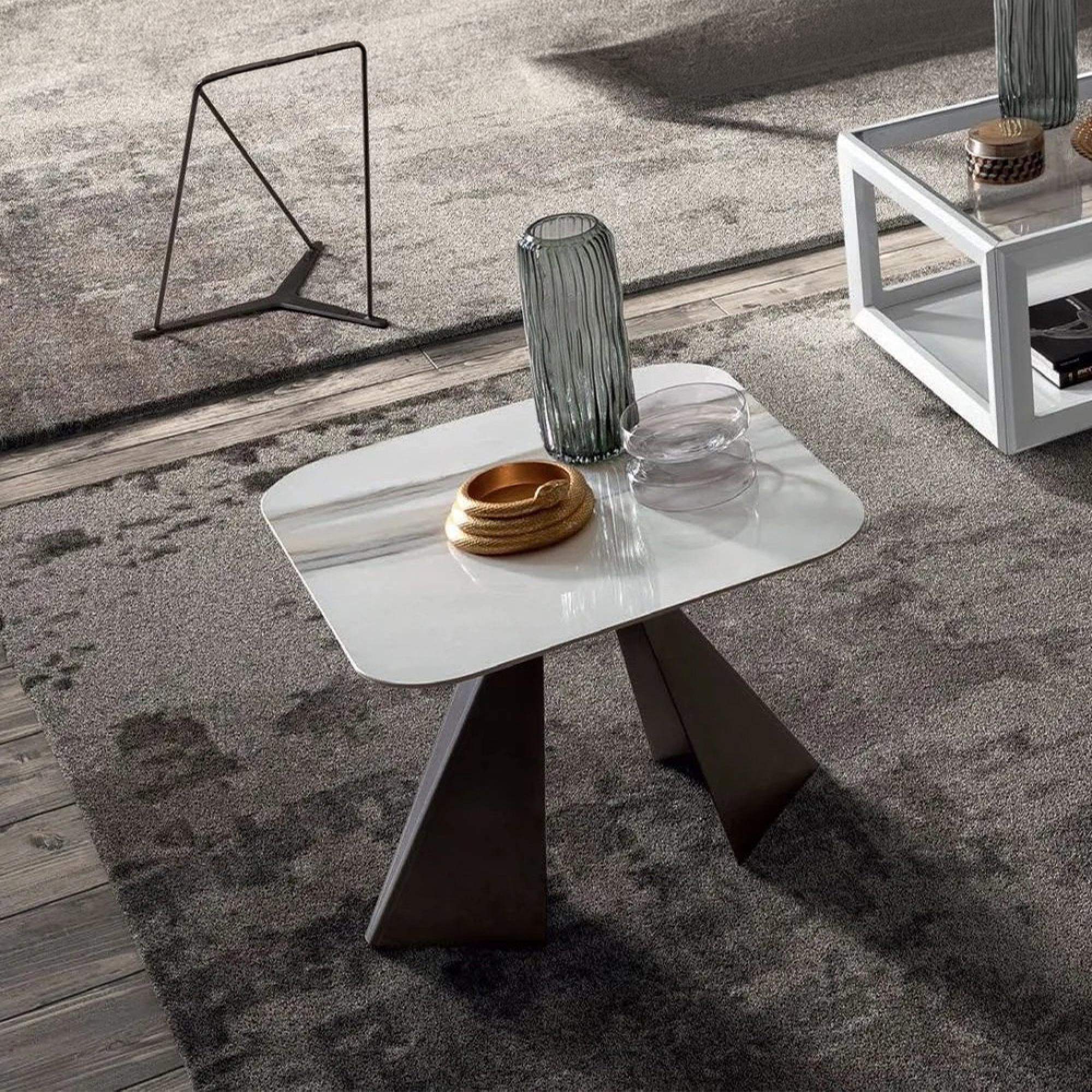 Elite Italian Bianco Antico Ceramic Lamp Table