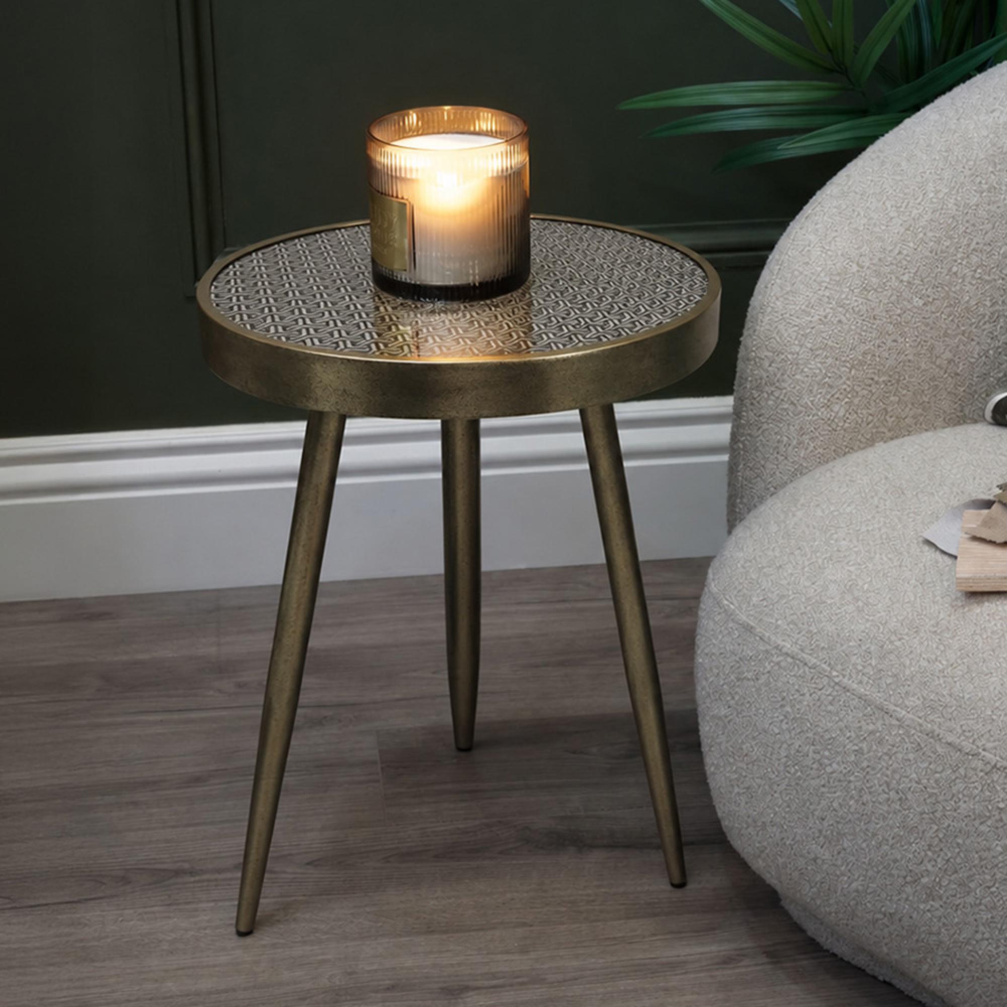 Adelina Sleek Distressed Side Table