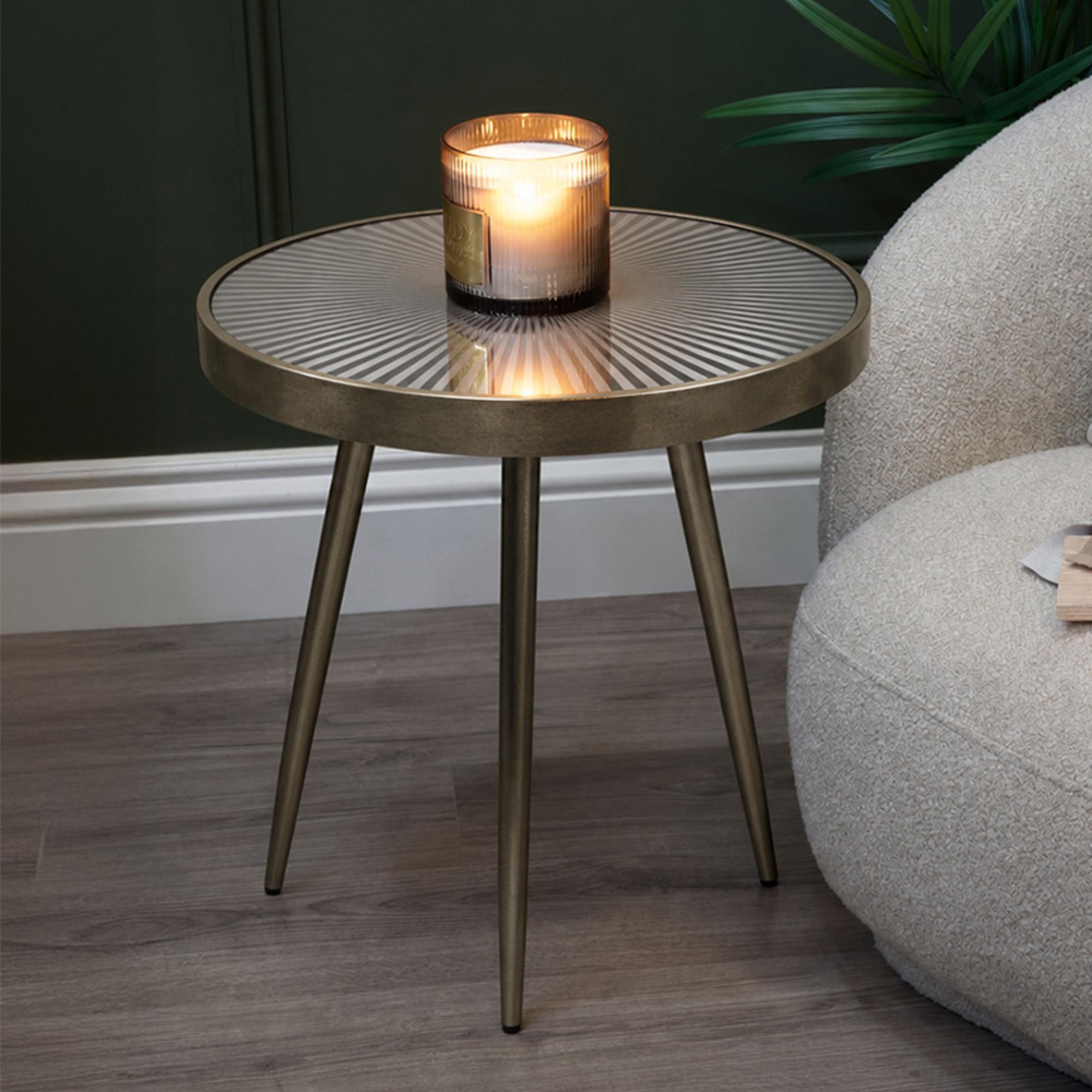 Reyna Sleek Distressed Side Table