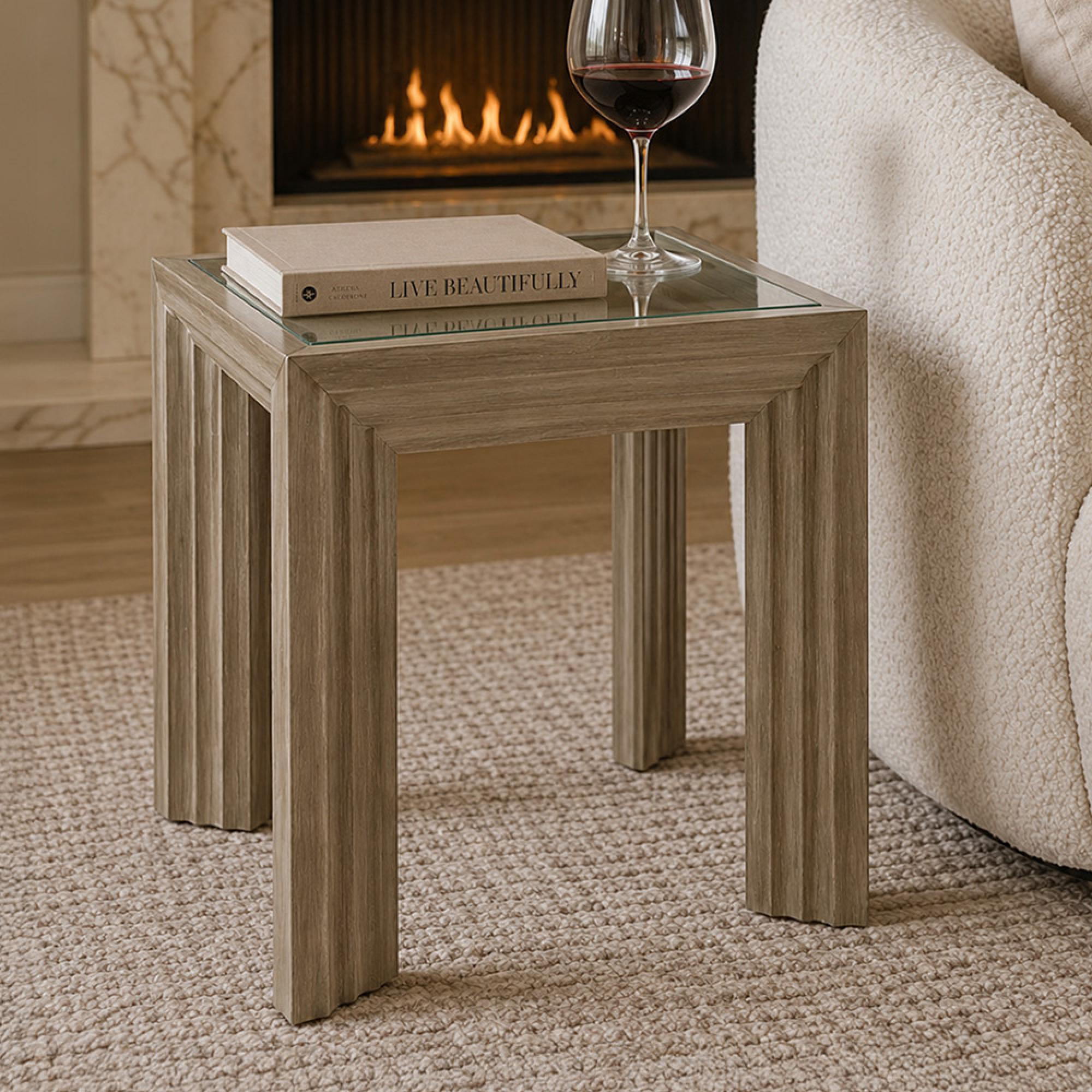 Yvette Grey Side Table