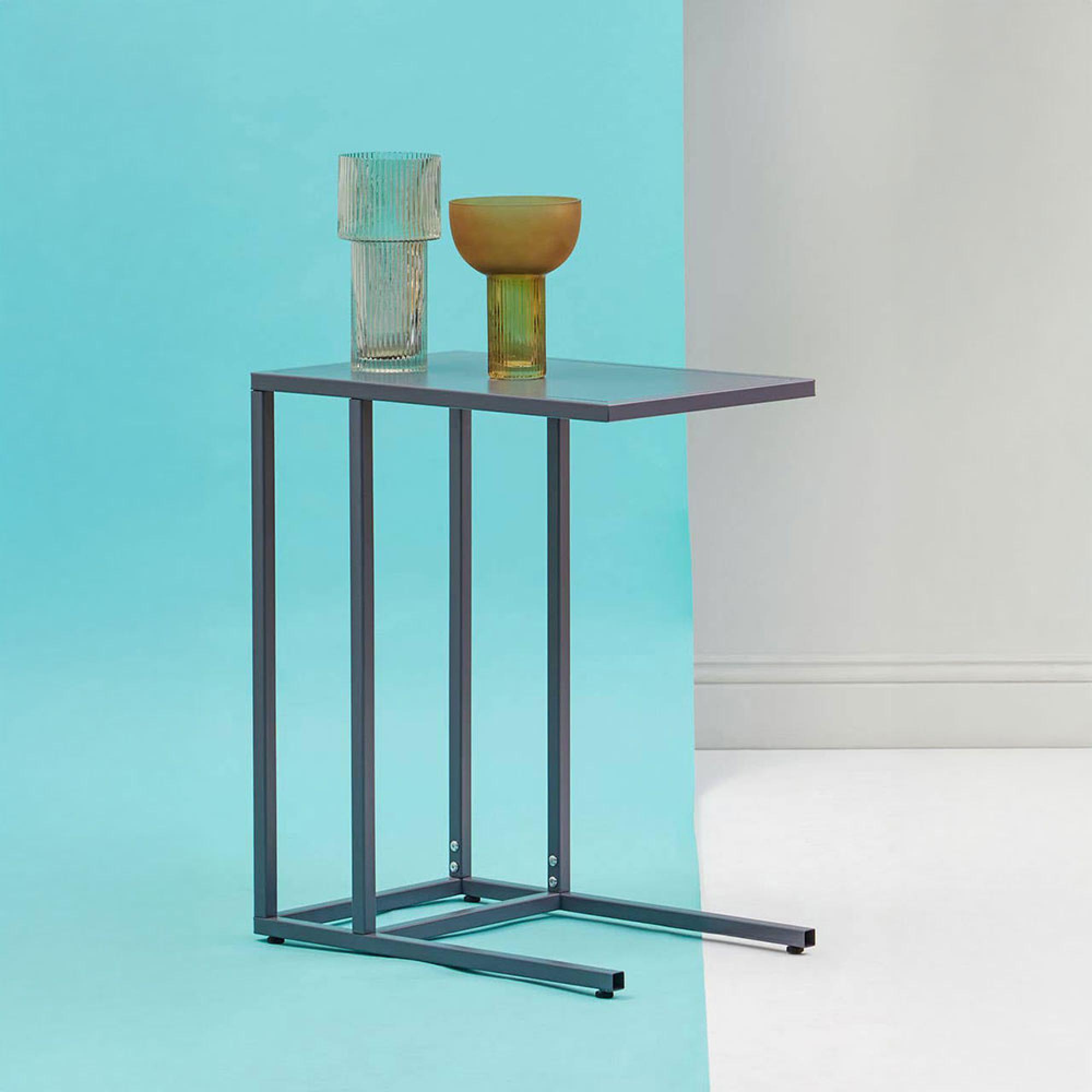 Acero Metal Side Table - Grey
