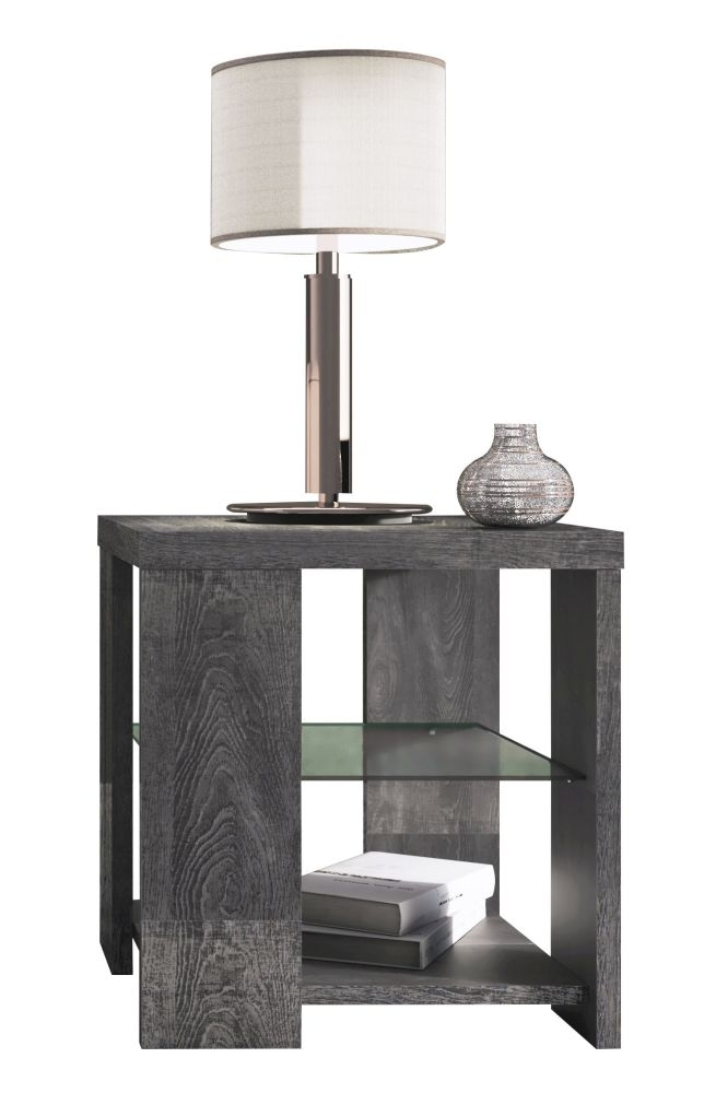 Augusta Lamp Table - Grey Oak Effect