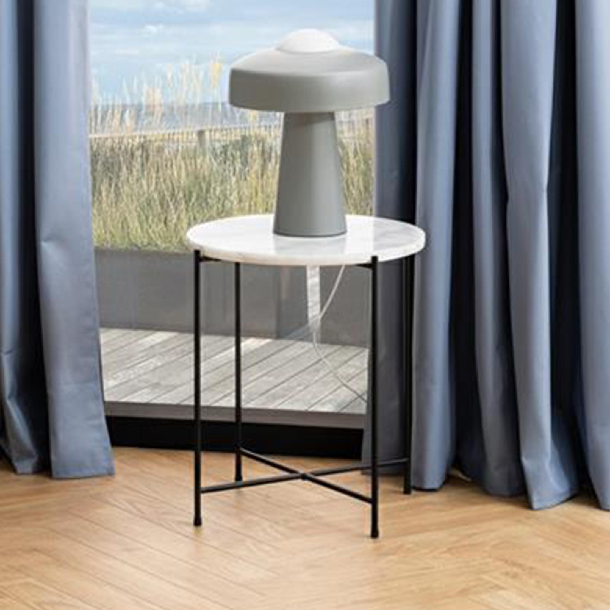 Avila Side Table - Small - Round - White Marble
