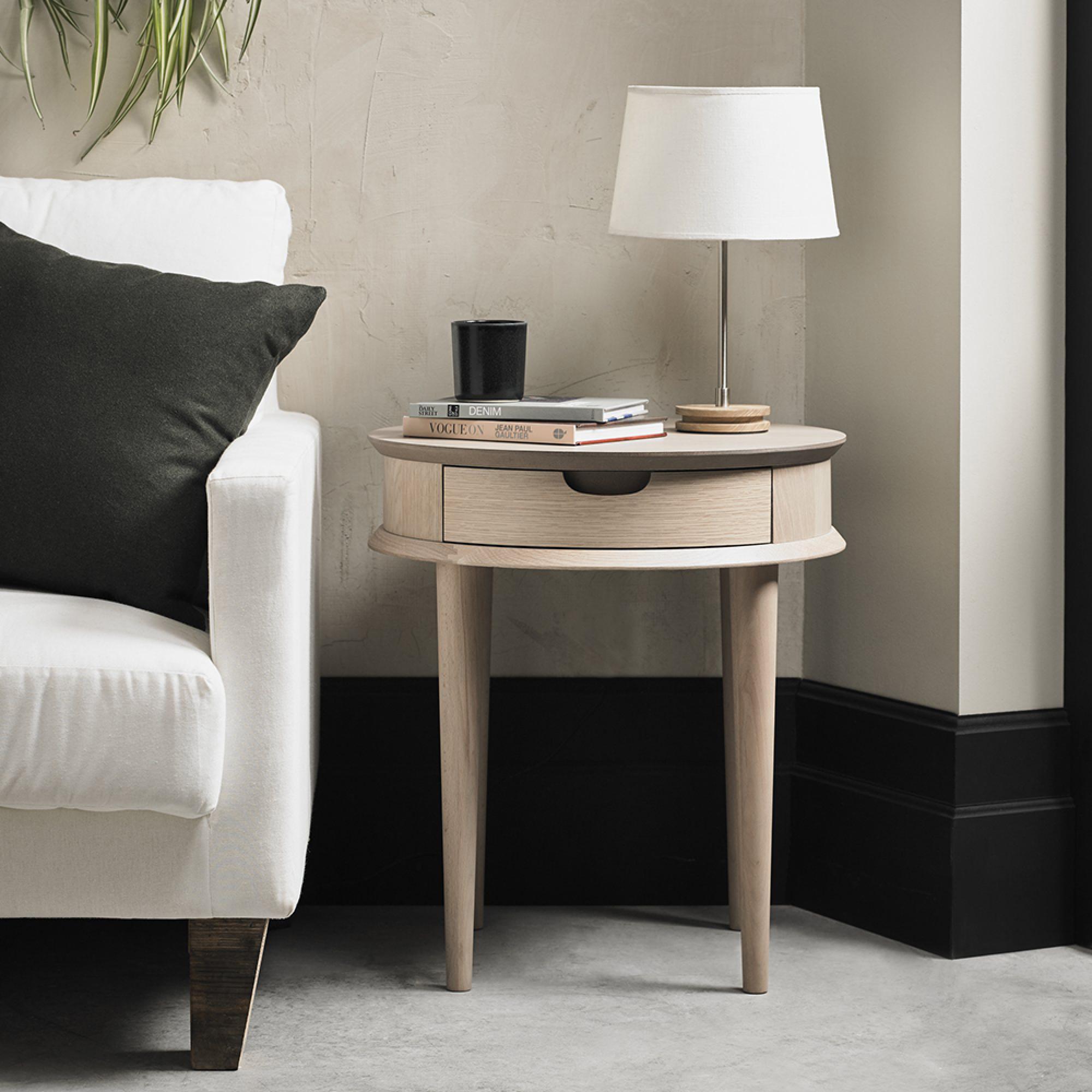 Dansk Scandi Oak Lamp Table - 1 Drawer