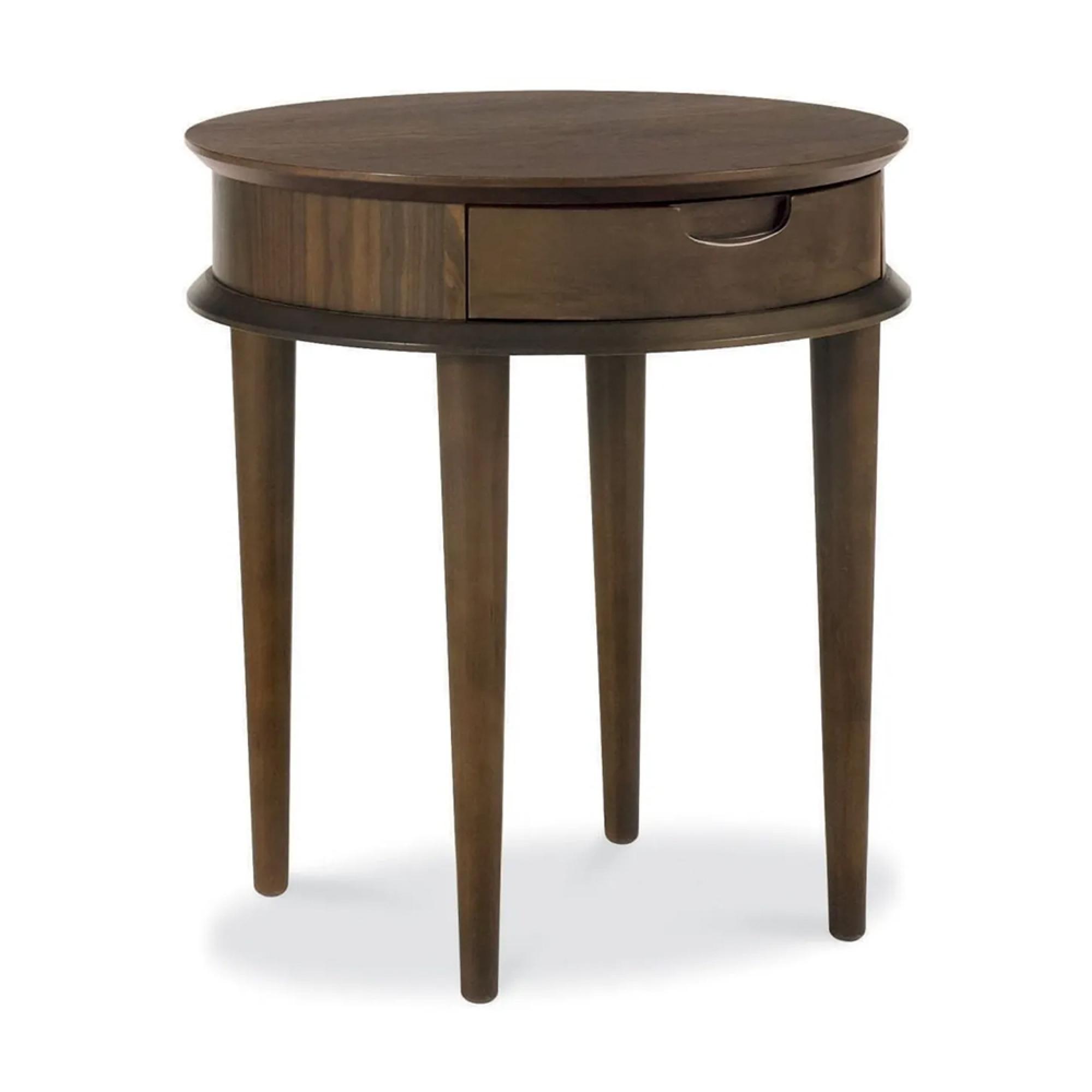 Oslo Walnut Lamp Table - 1 Drawer