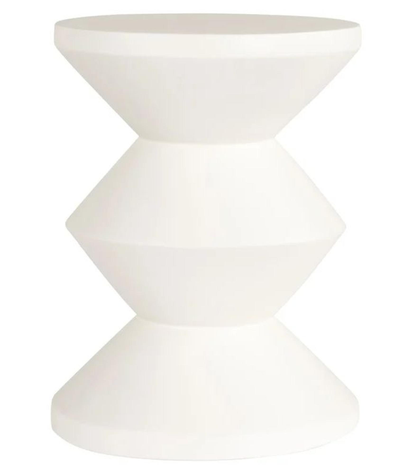 Bloomstone White Lime Plaster Round End Table