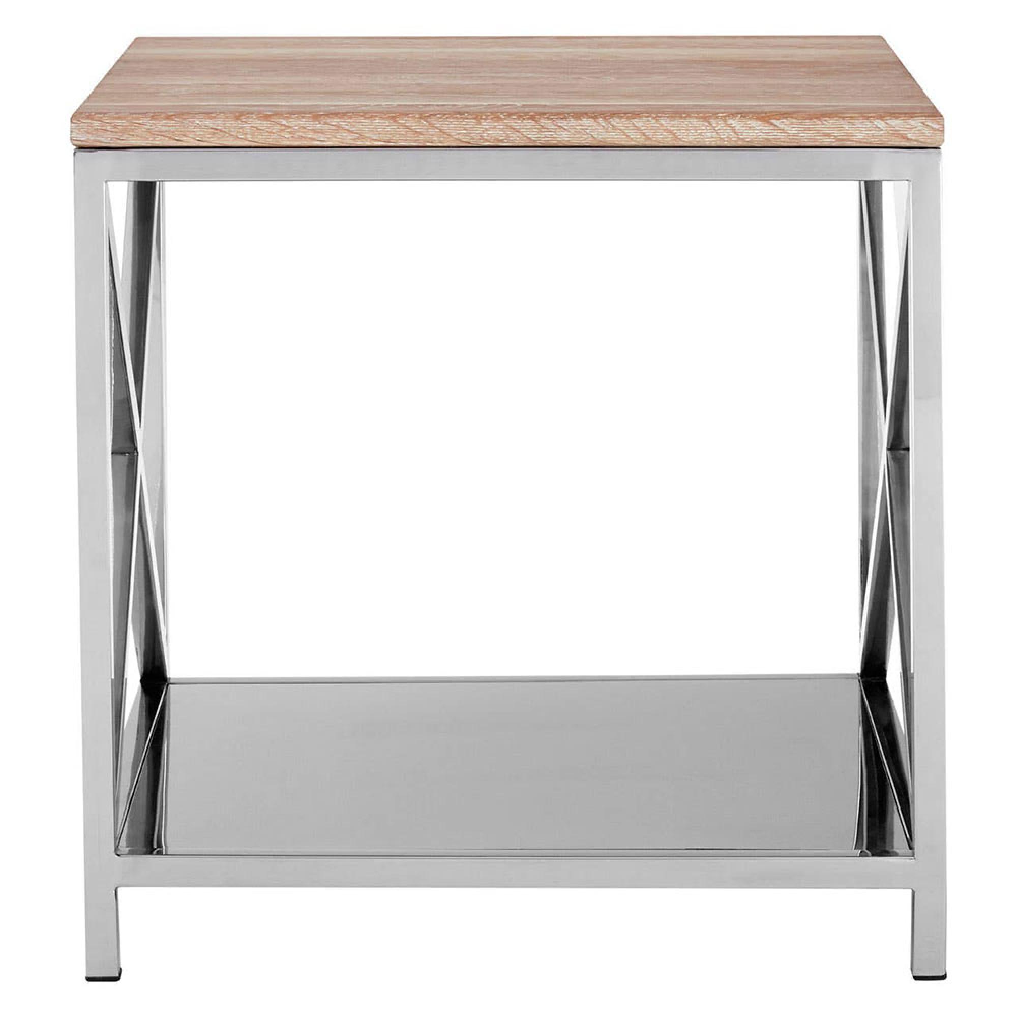 Chiswick Side Table - Square - Oak Wood and Metal