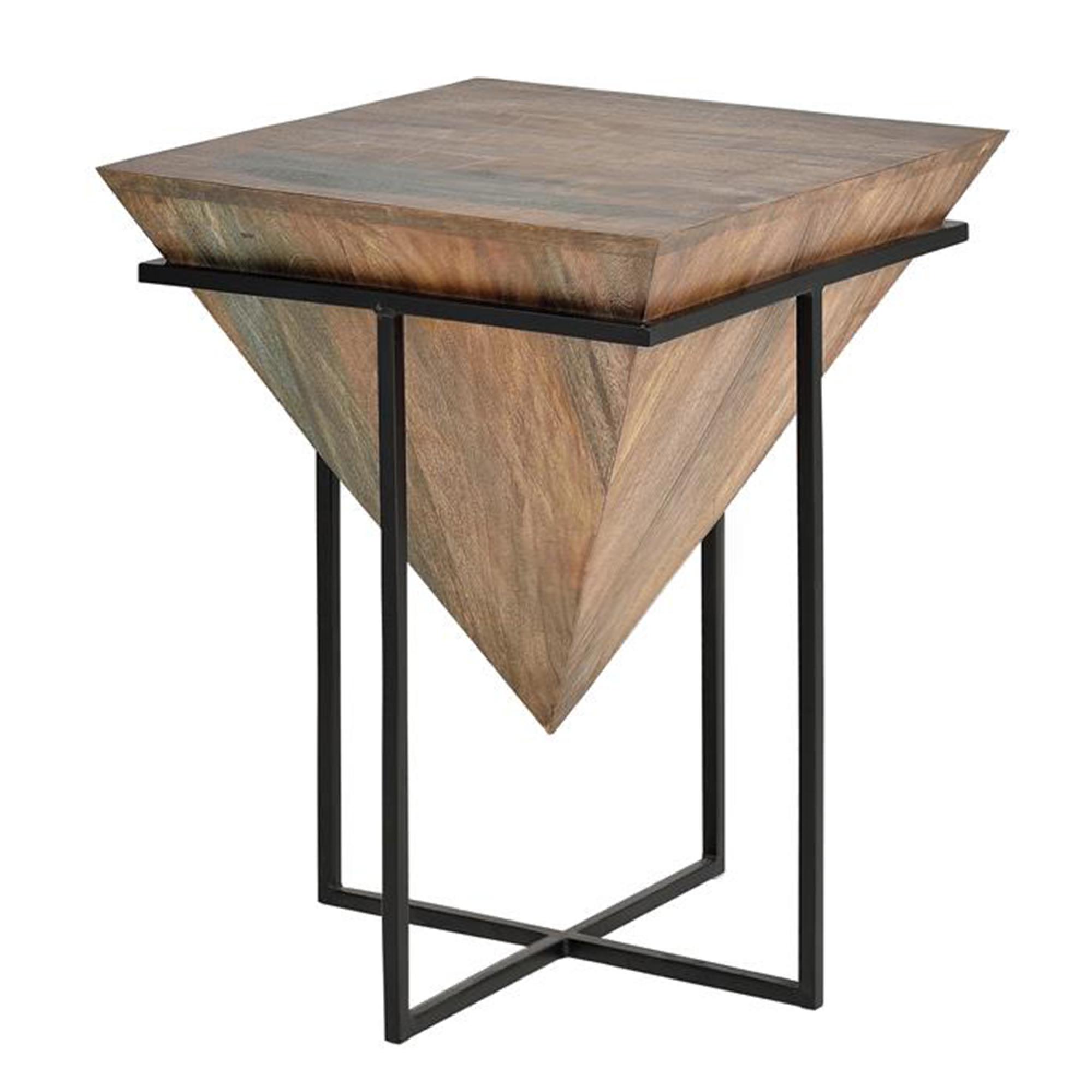 Chomwino End Table - Solid Mango Wood - Square