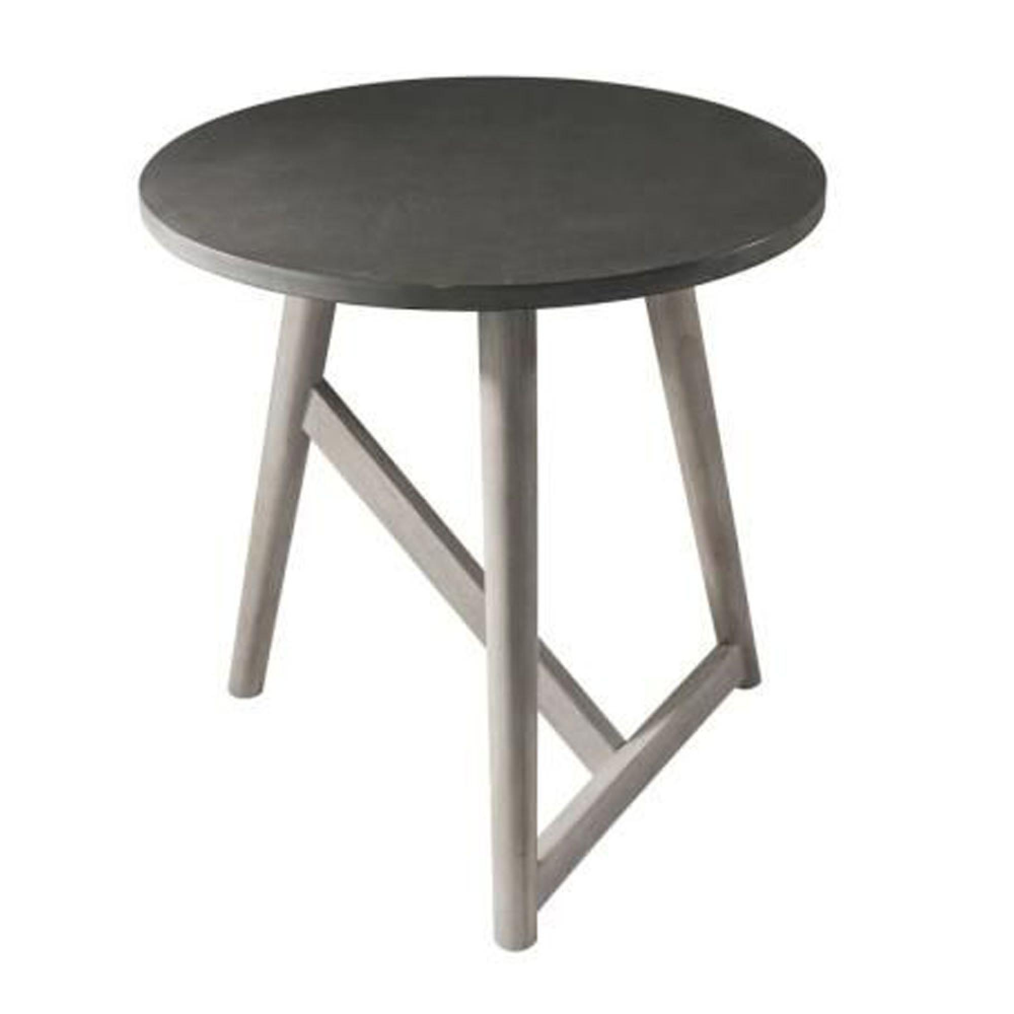 Clearance - Hamar Round Side Table - Grey - A166