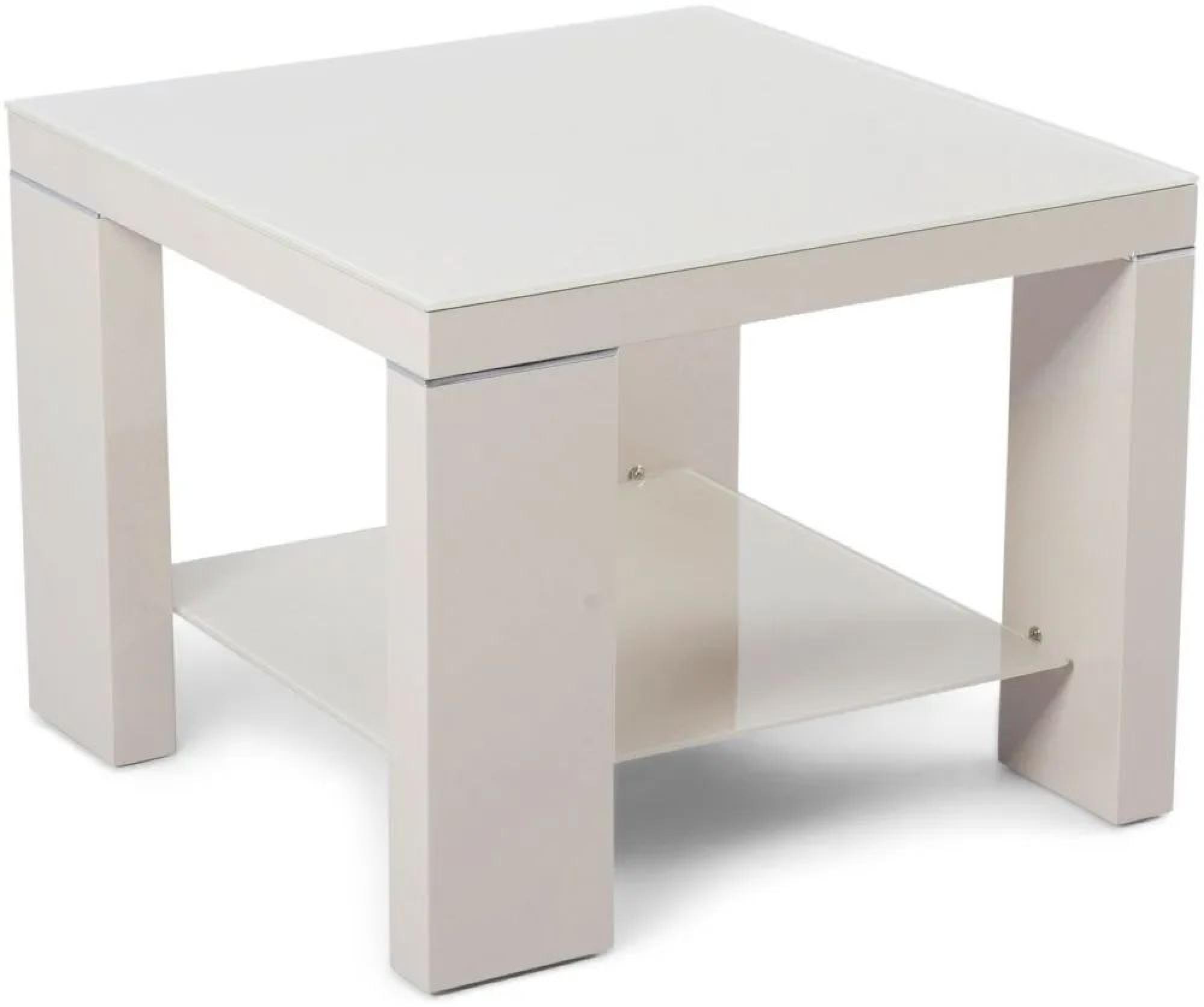 Clearance - Lucca Side Table - Cream High Gloss - FSS13571