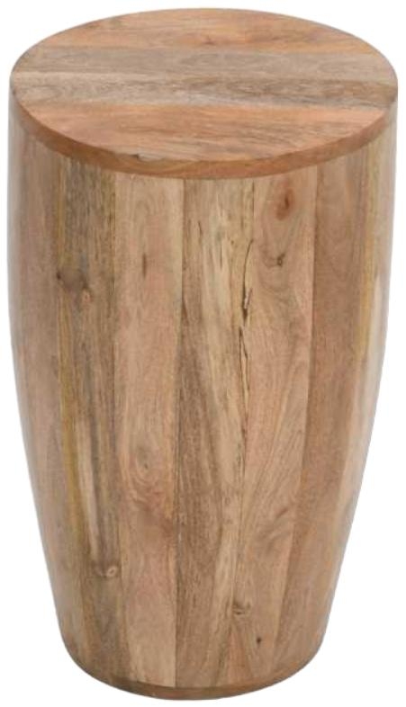 Dispur Side Table - Drum - Solid Mango Wood