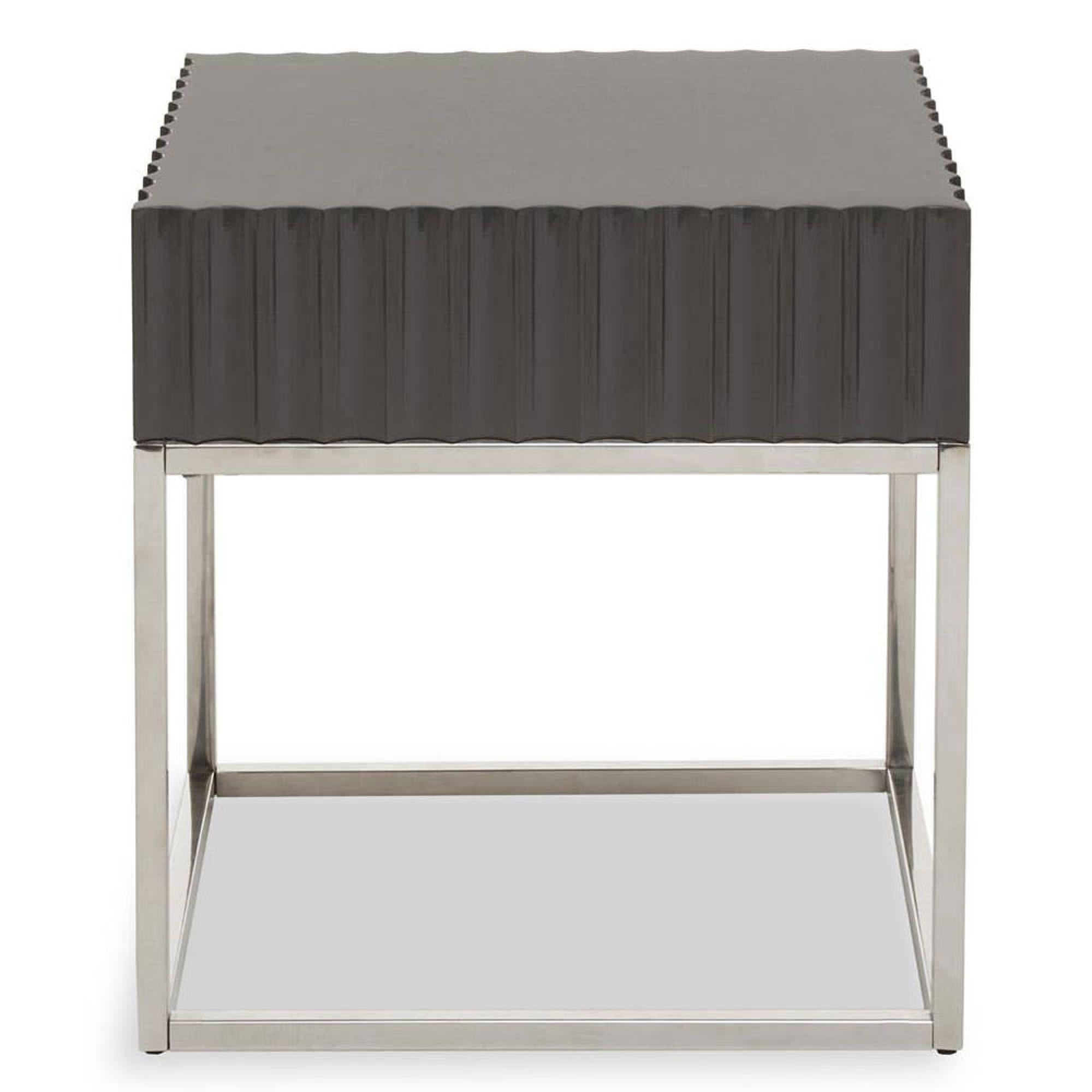 Genoa Side Table - Square - Grey High Gloss