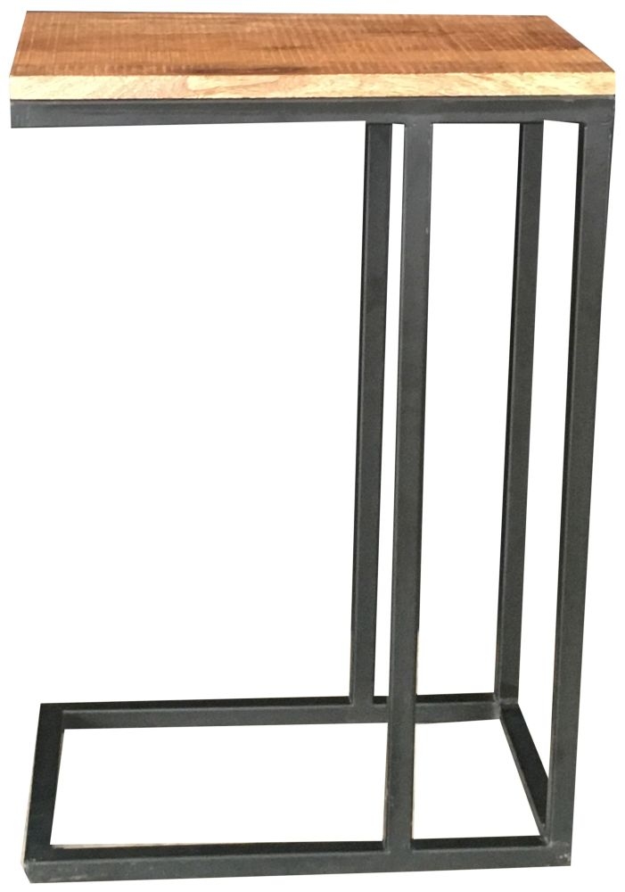 Industrial Side Table - Large - Mango Wood