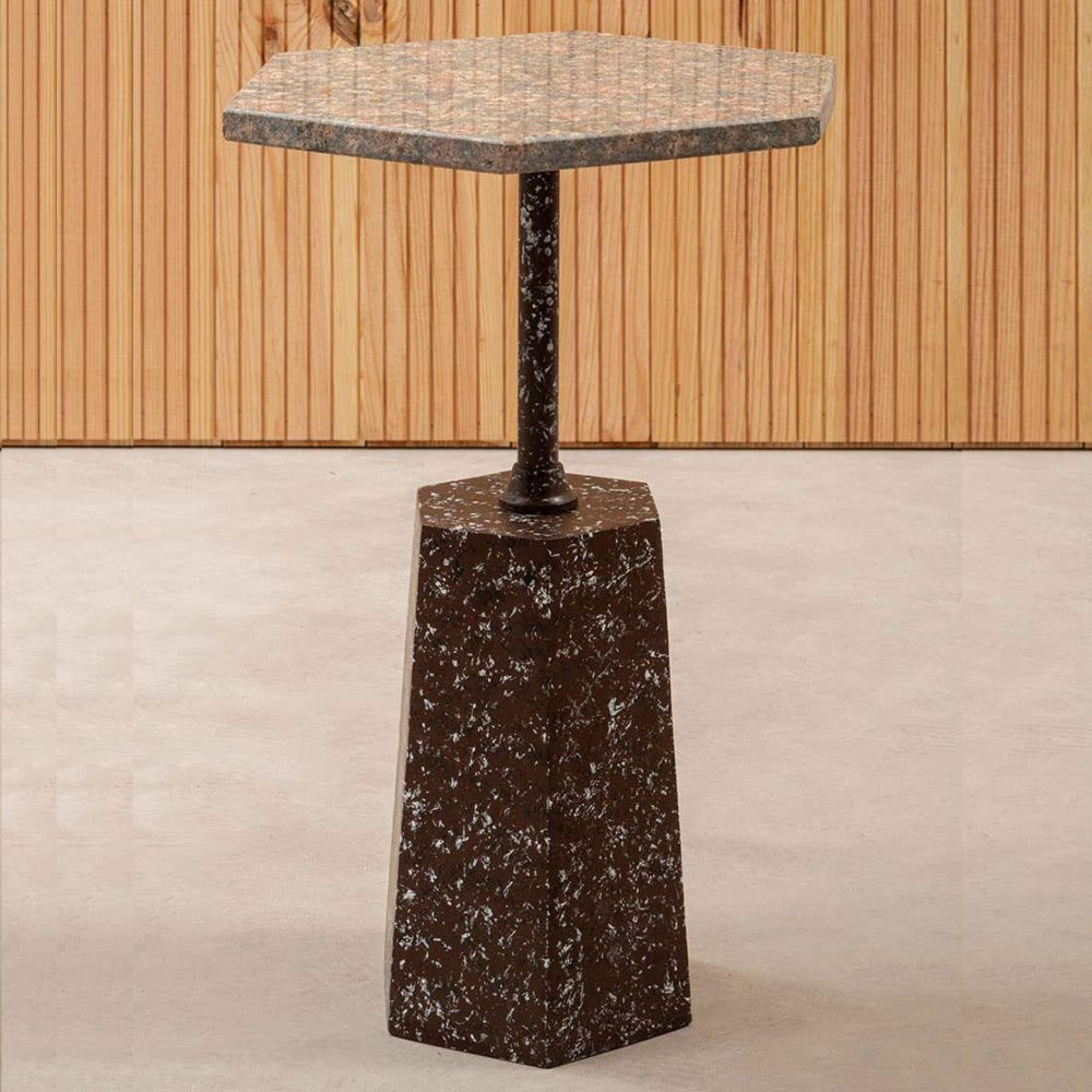 Inventivo Side Table - Hexagon - Grey Marble