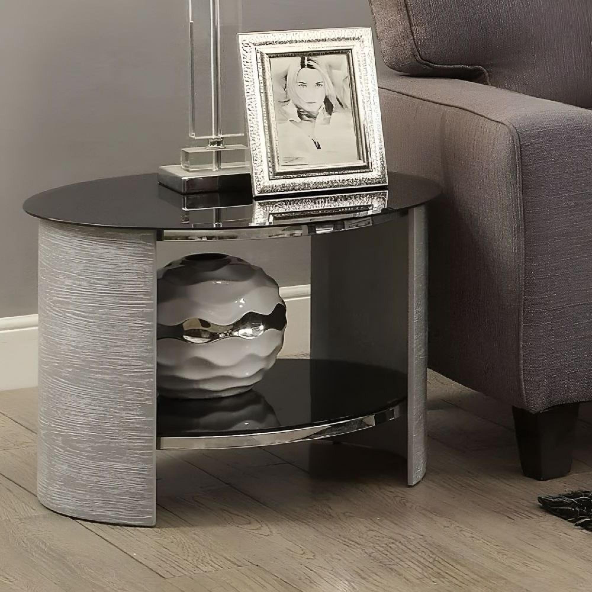 Curve Lamp Table - Grey Ash - JF303