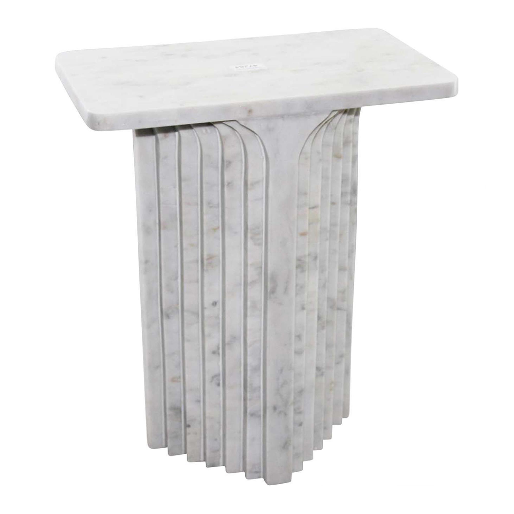 Ravello Side Table - White Marble