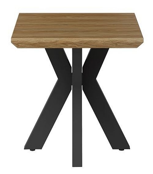 Manhattan End Table - Walnut - Square - Black Spider Legs Base