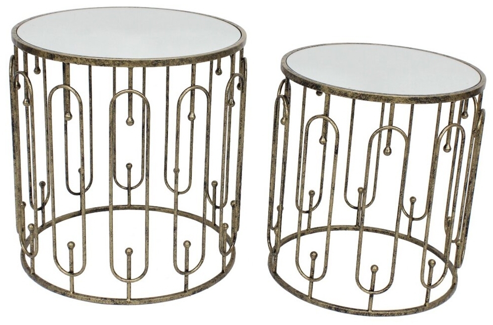 Estela Side Table - Antique Gold - Set of 2