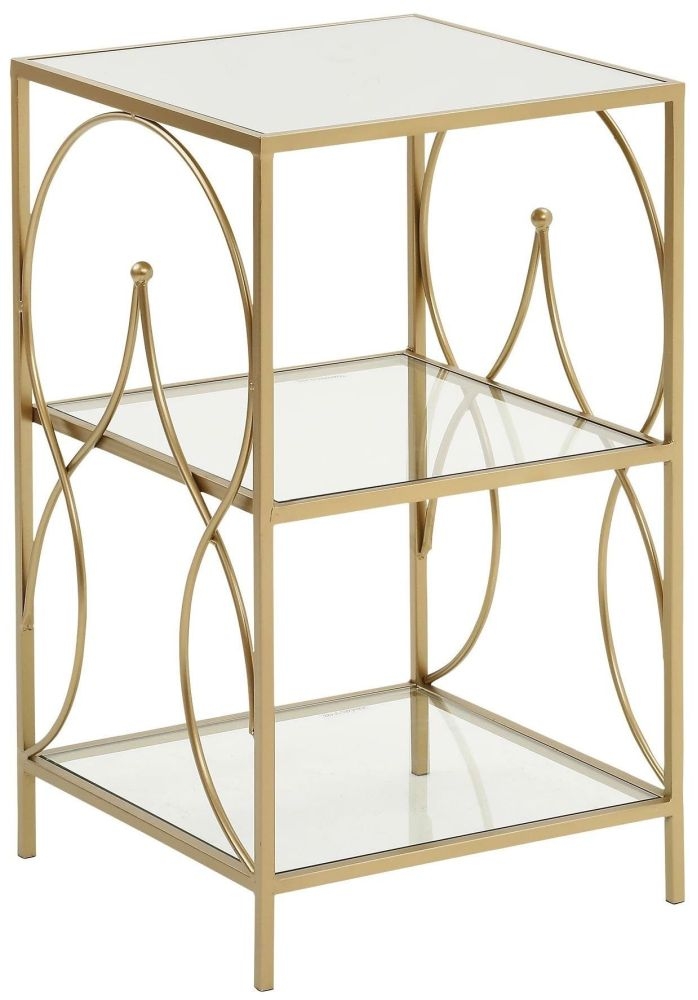 Maci Side Table - Antique Gold