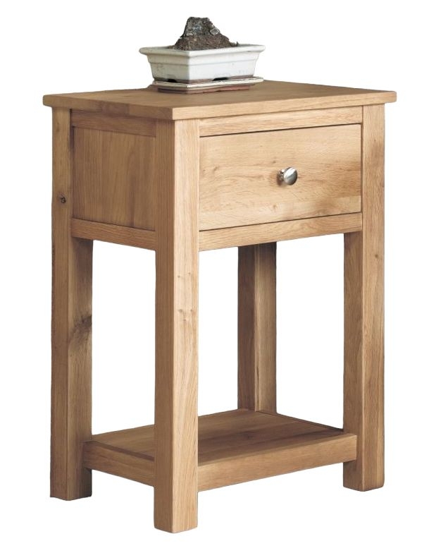 Opus Lamp Table - 1 Drawer - Oak