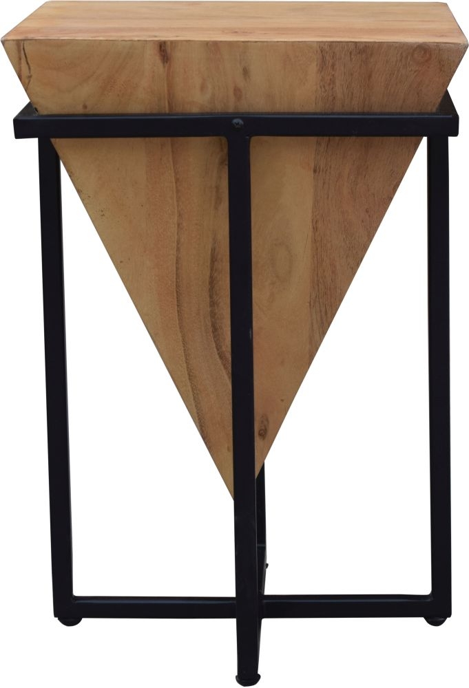 Modern Industrial Side Table - Triangular - Large