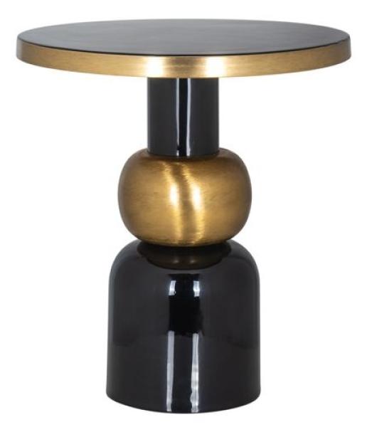 Mose Gold and Black Large Round Side Table