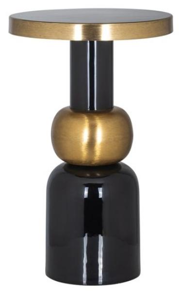 Mose Gold and Black Round Side Table