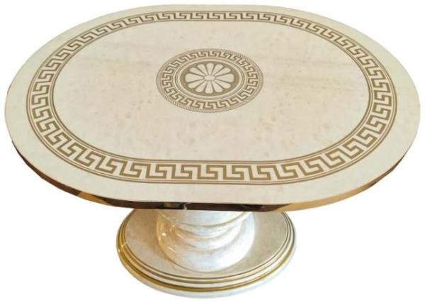 New Venus Lamp Table - Oval - Beige Italian