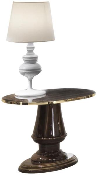 New Venus Lamp Table - Oval - Walnut Italian