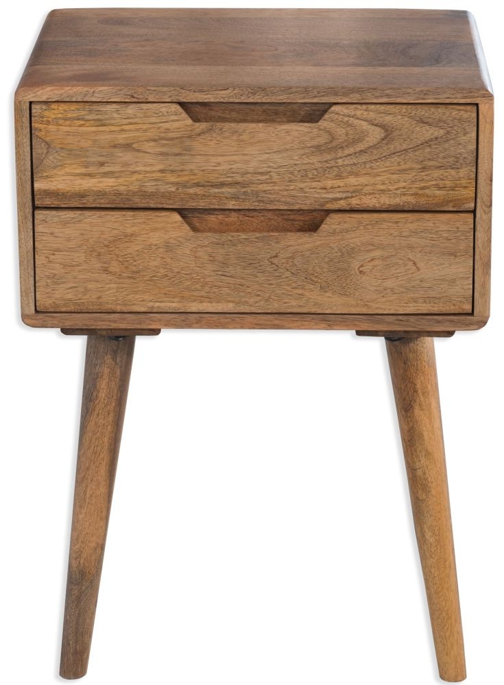 Summit Century Side Table - 2 Drawer - Solid Mango Wood