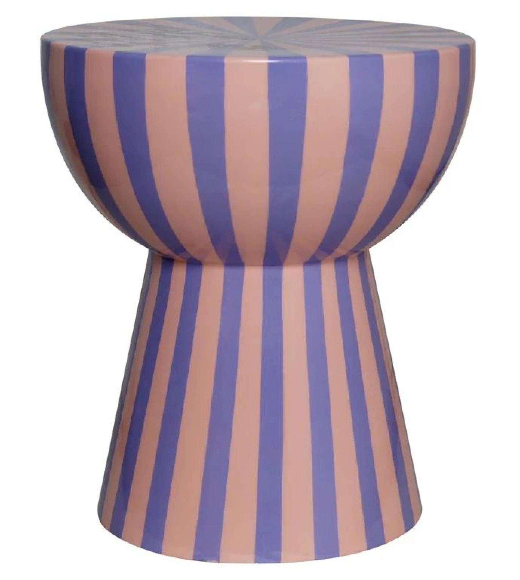 Valeria Pink and Purple Round End Table