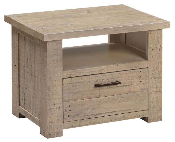 Reclaimed Pine Lamp Table - Small - 1 Drawer