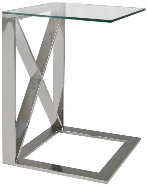 Zenith - Sofa Table - Glass and Chrome