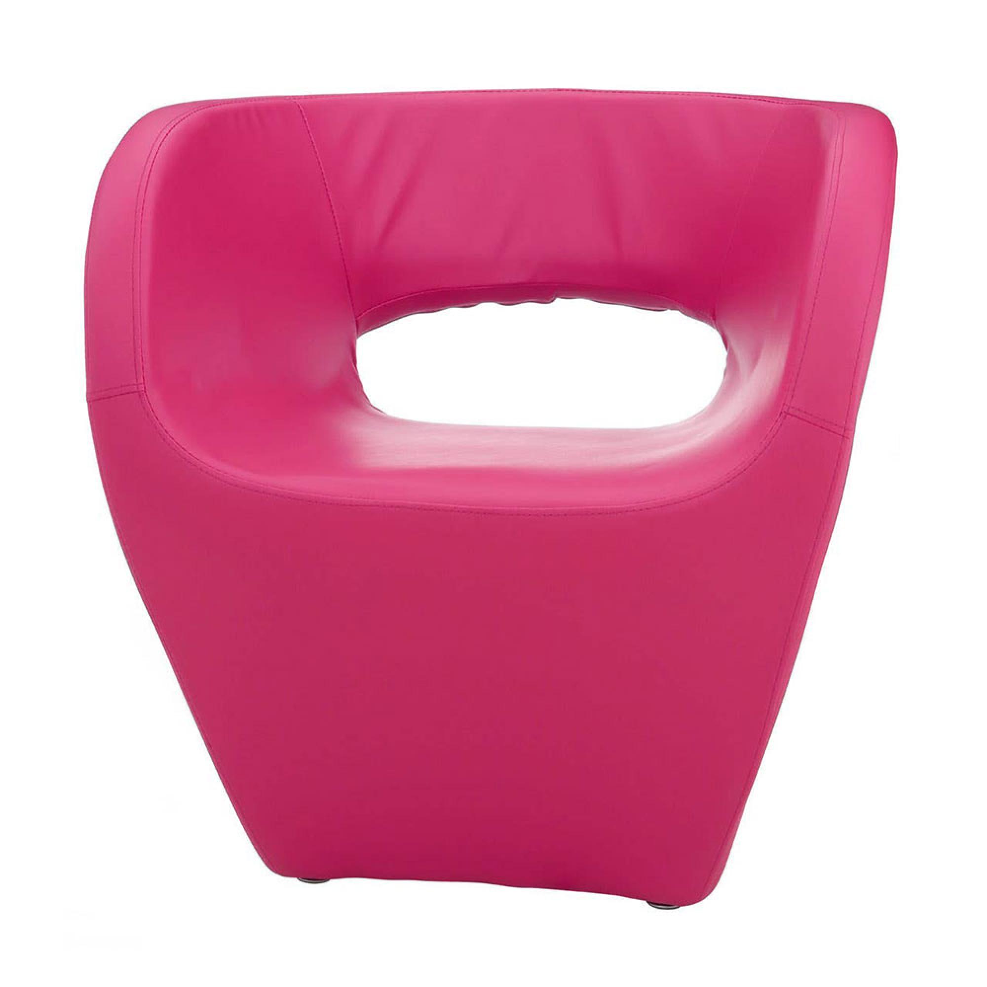 Aldo Armchair - Hot Pink Faux Leather