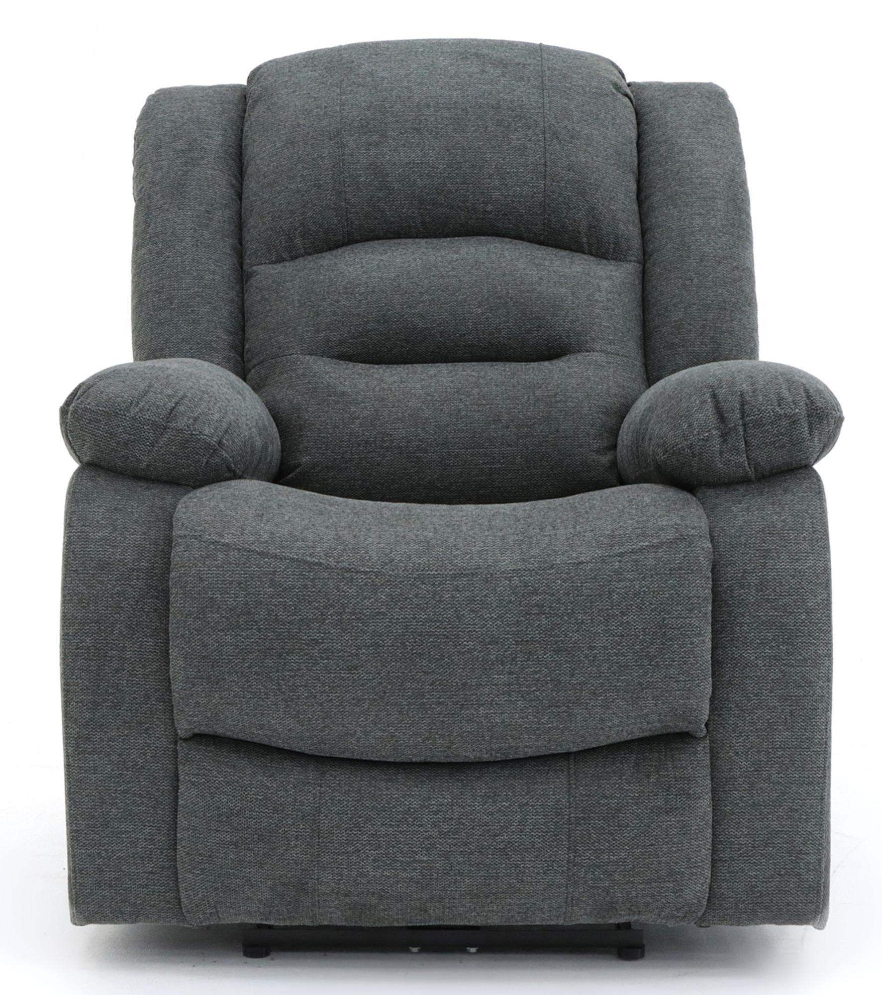 Alva Electric Recliner Armchair - Graphite Fabric