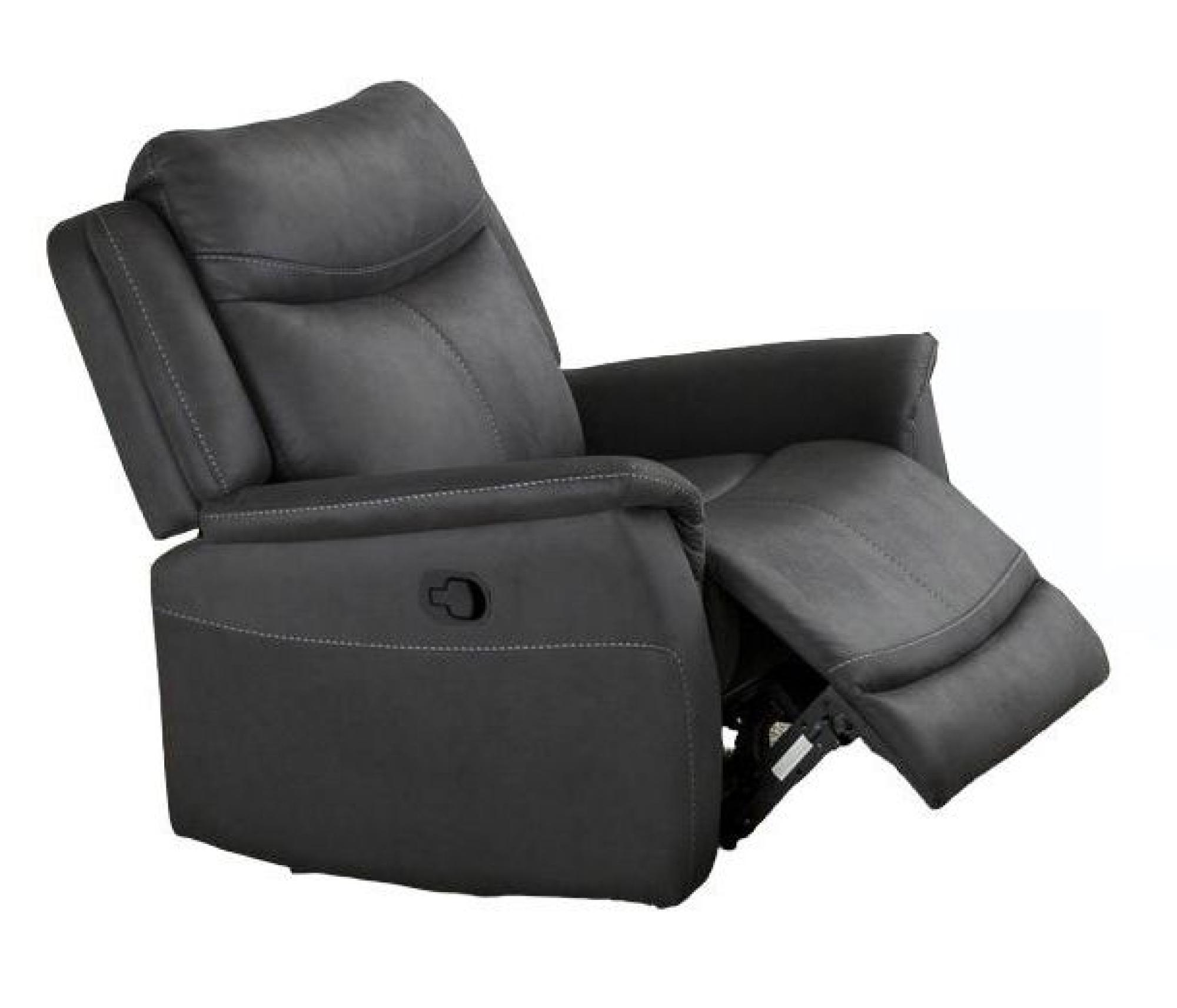 Arizona Recliner Armchair - Grey Fabric