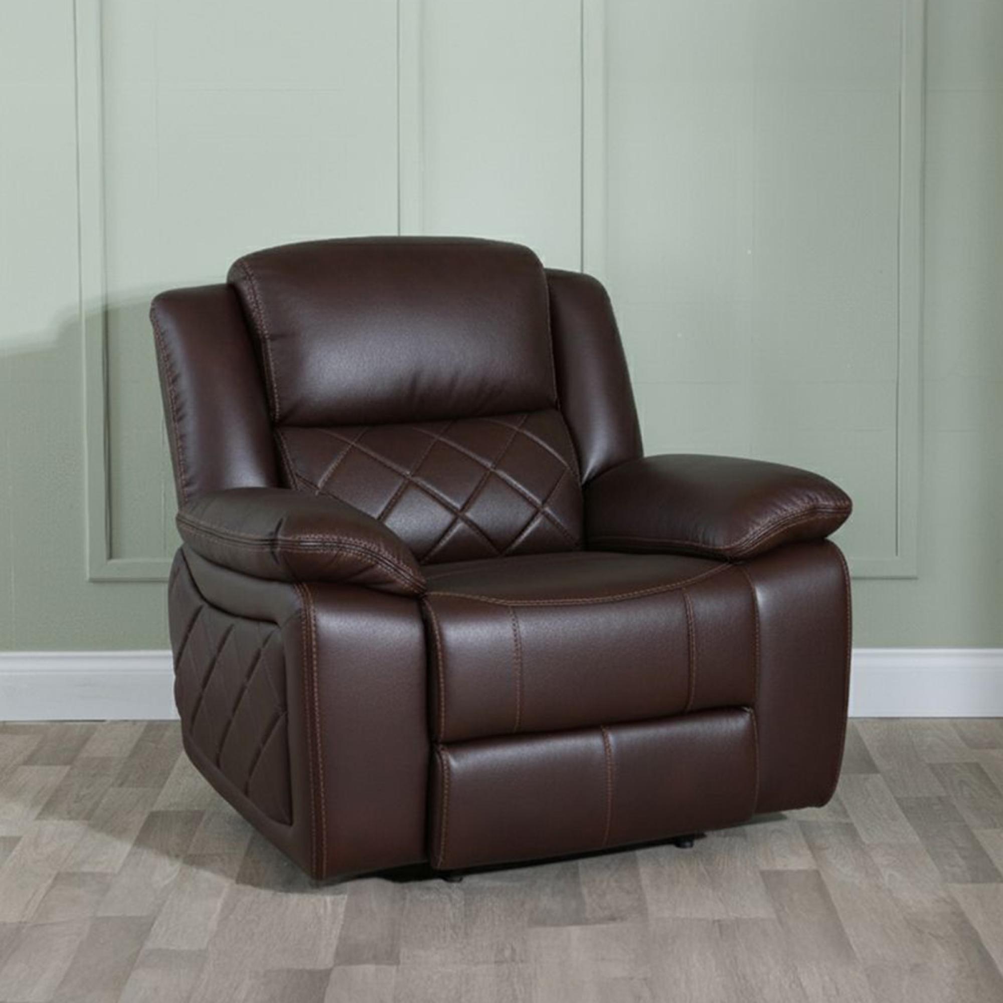 Bentley Recliner Armchair - Brown Leather