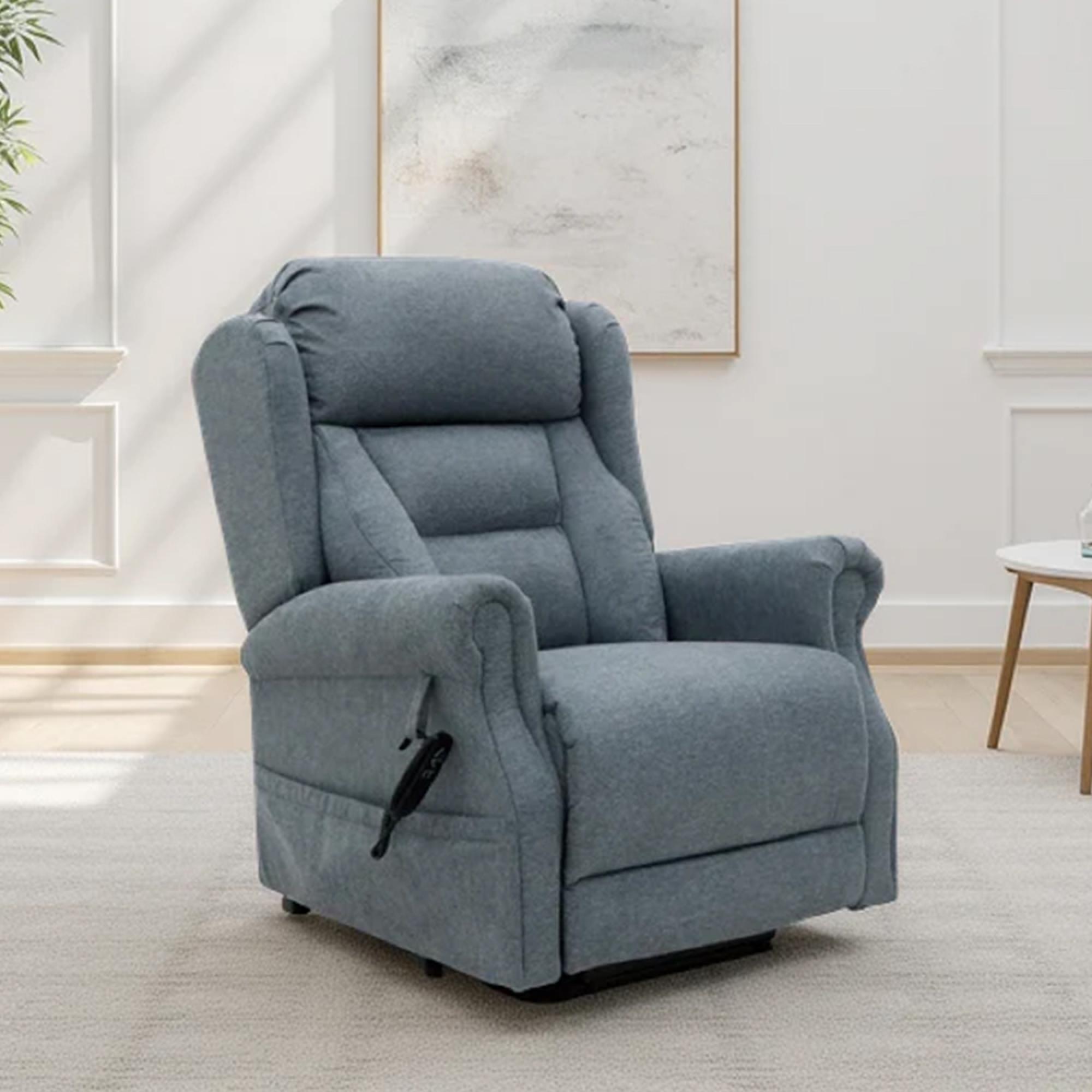 Fairmont Rise Recliner Armchair - Grey Fabric