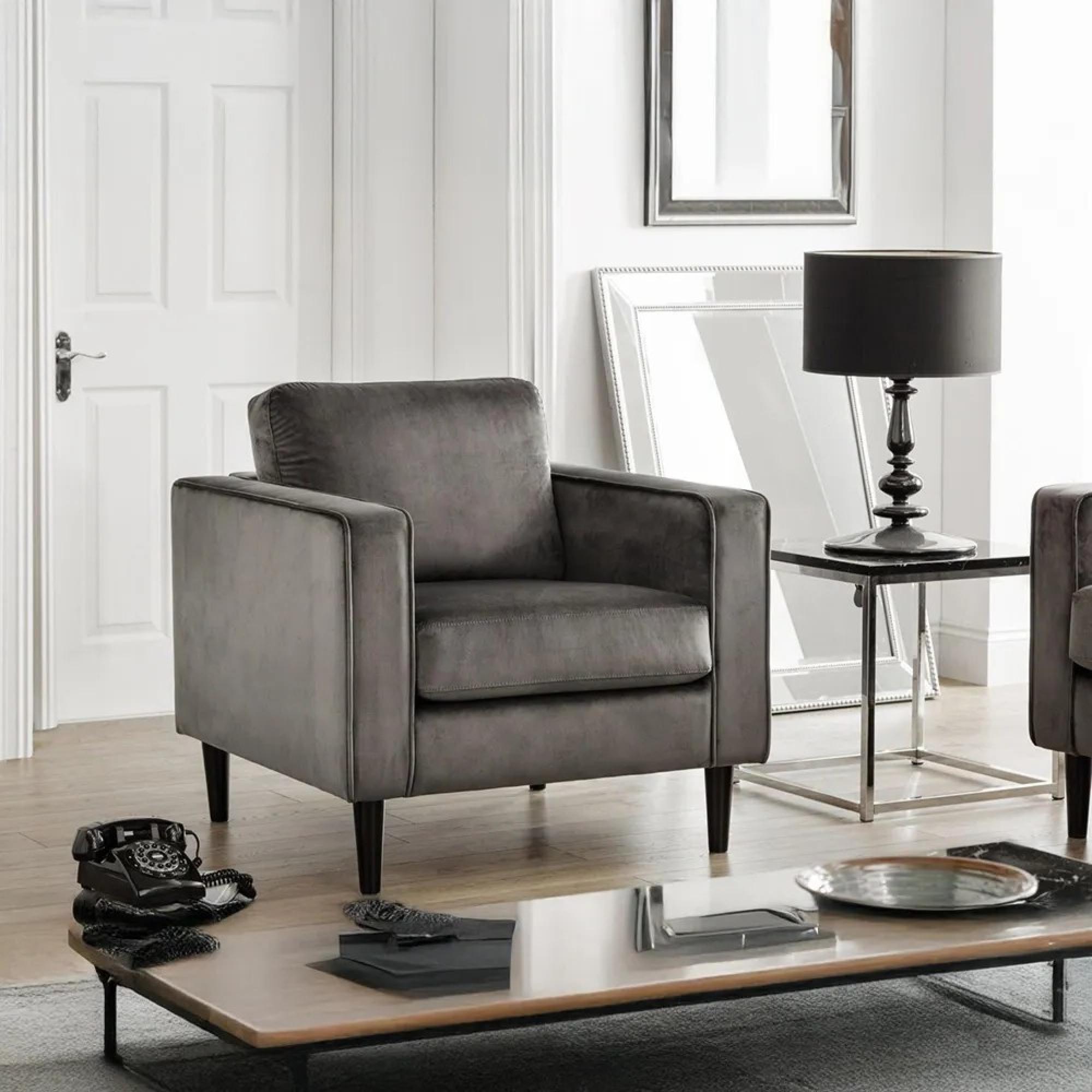 Hayward Armchair - Grey Fabric