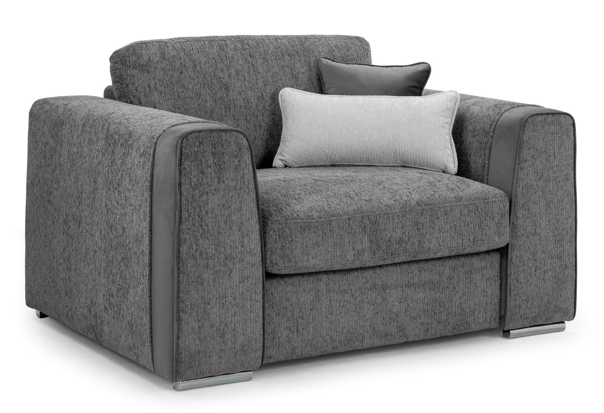 Naples Armchair - Grey Fabric