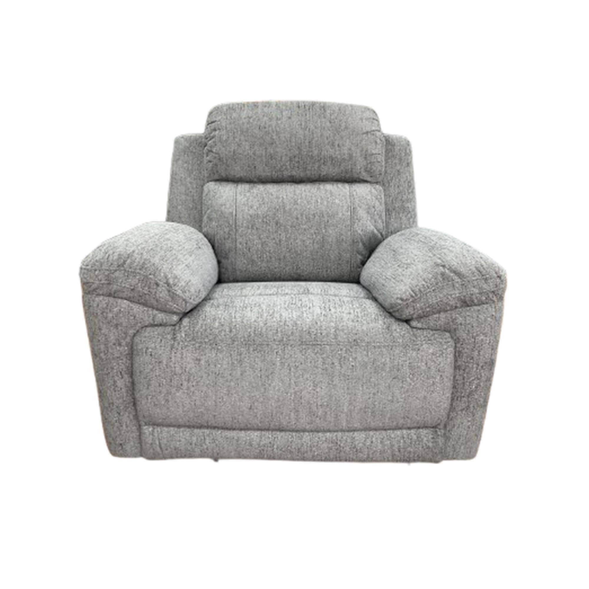 Owen Electric Recliner Armchair - Grey Fabric