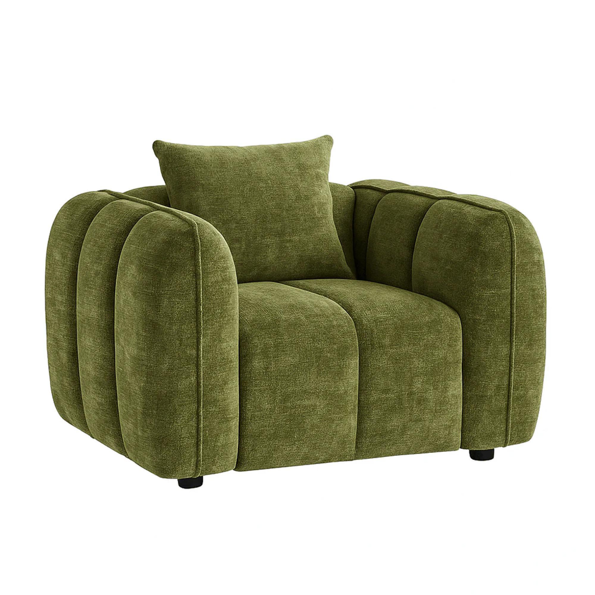 Venice Armchair - Green Fabric