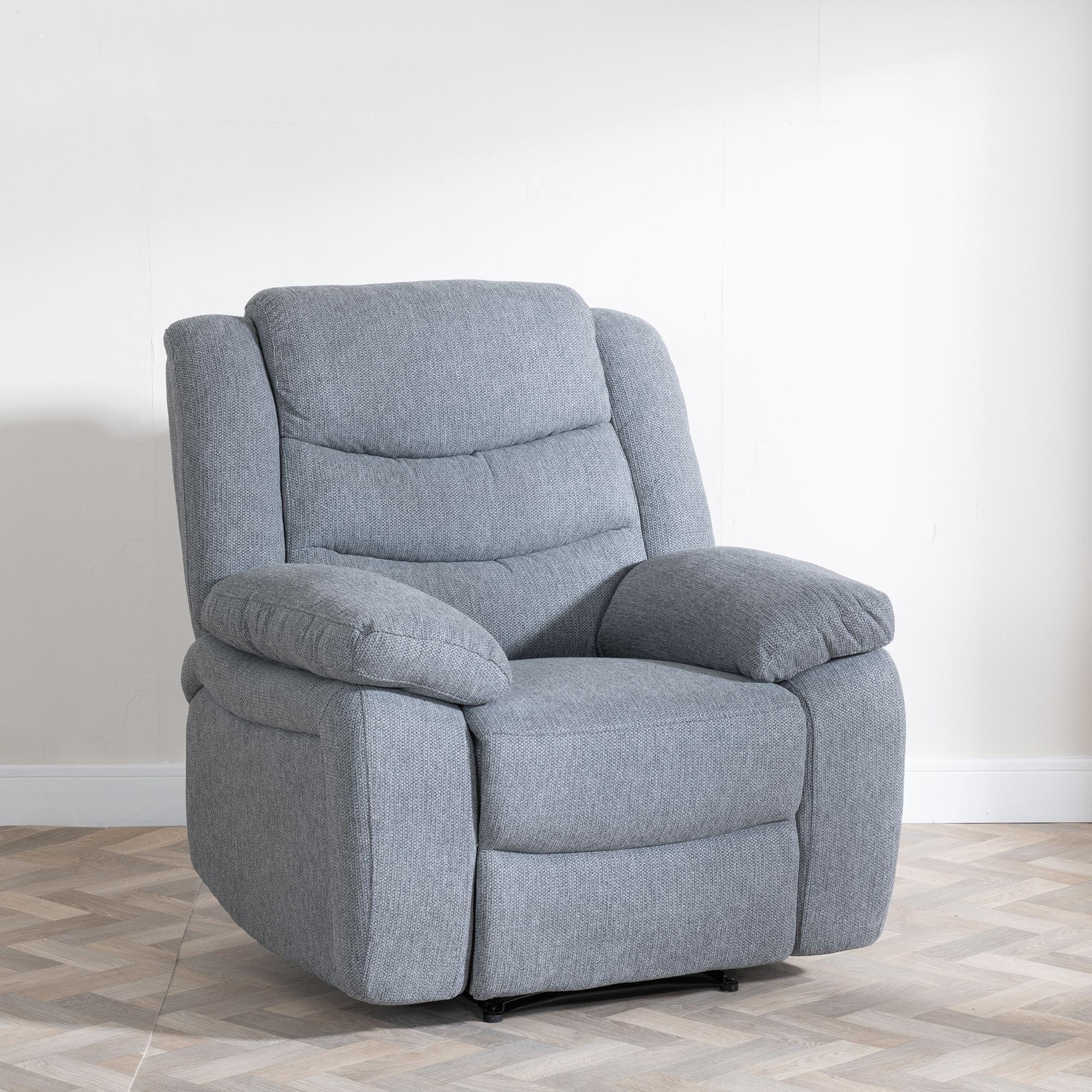 Windsor Recliner Armchair - Grey Fabric