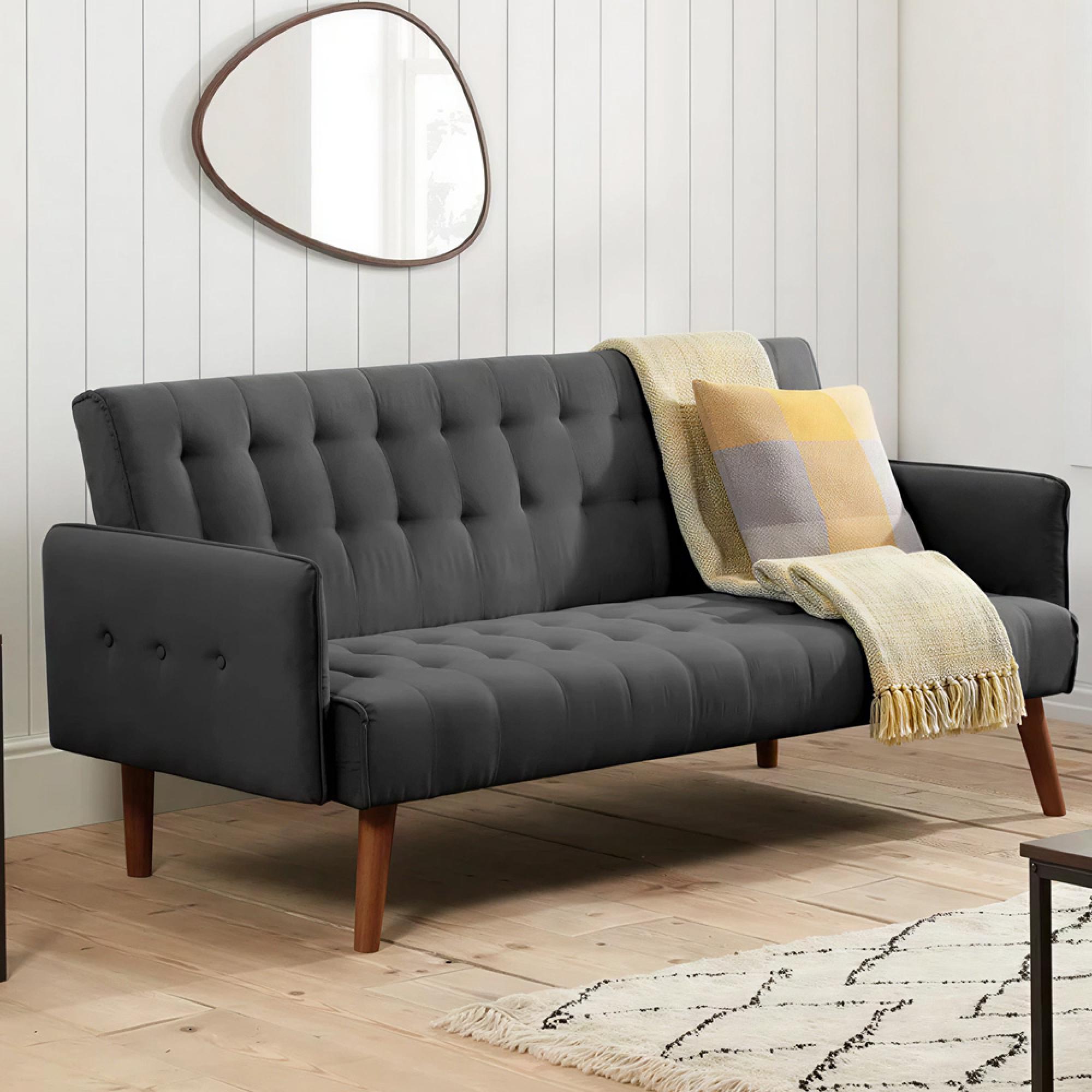 Hudson Sofa Bed - Charcoal Fabric