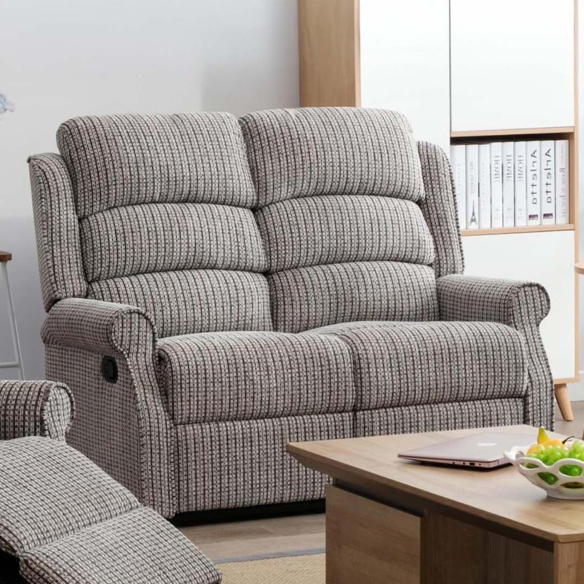 Windsor Recliner Sofa - 2 Seater - Latte Fabric