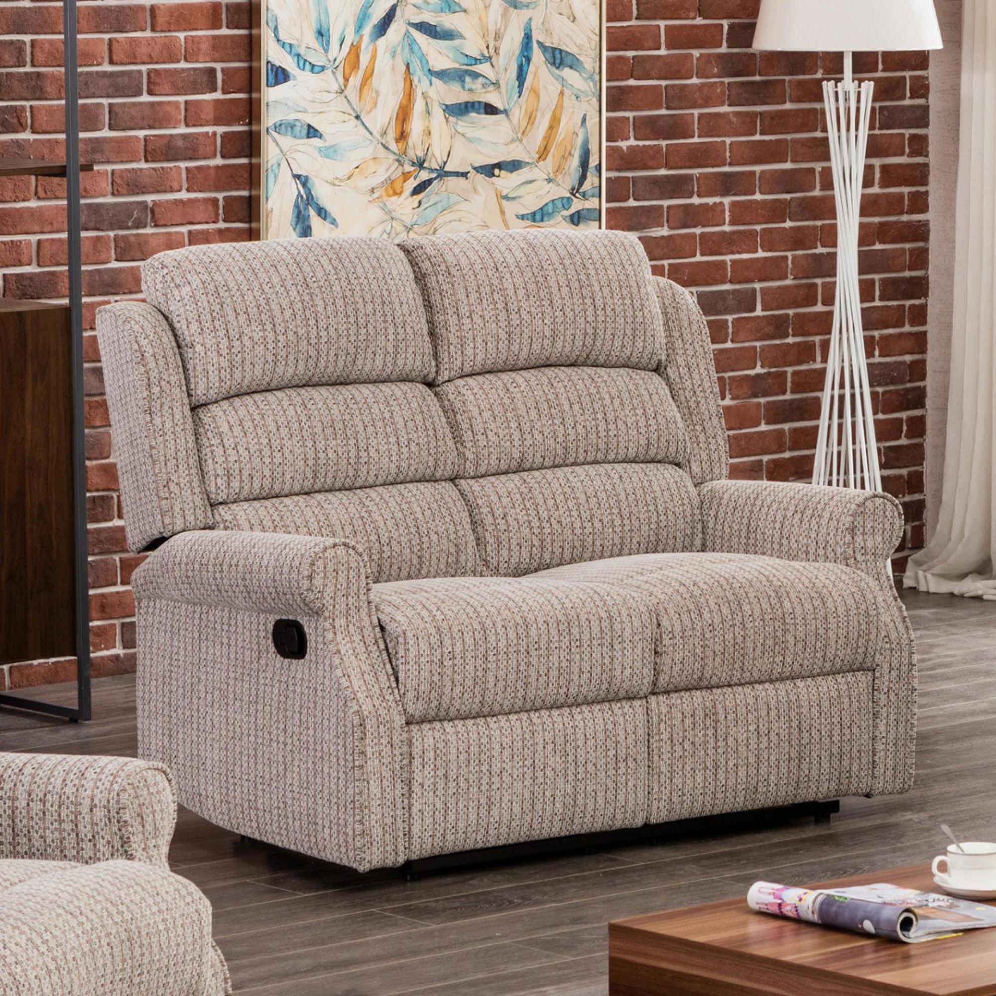 Windsor Recliner Sofa - 2 Seater - Natural Fabric