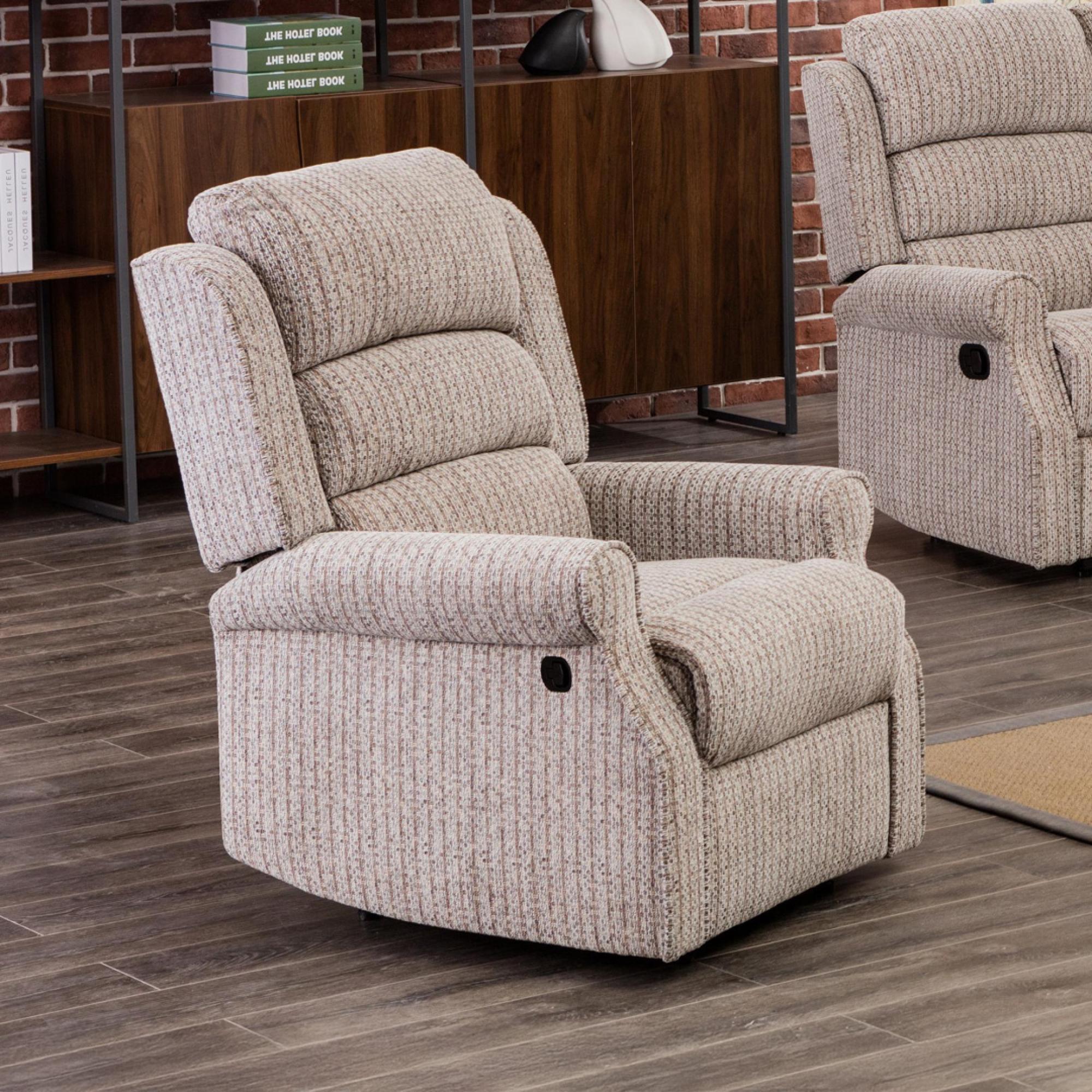 Windsor Recliner Armchair - Natural Fabric