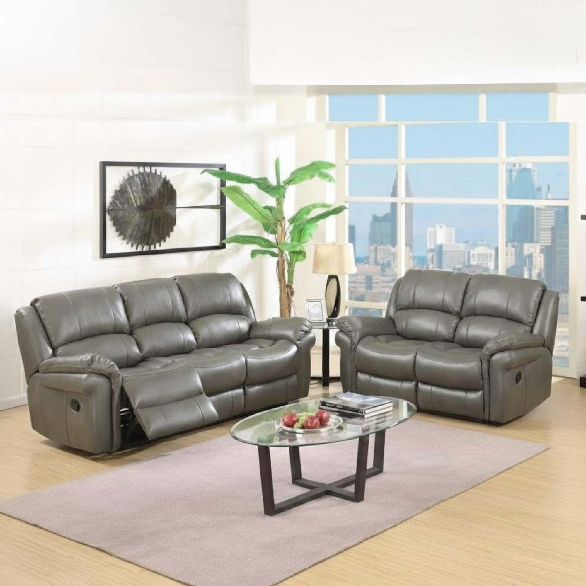Farnham Recliner Sofa Suite - 3+2 Seater - Grey Leather